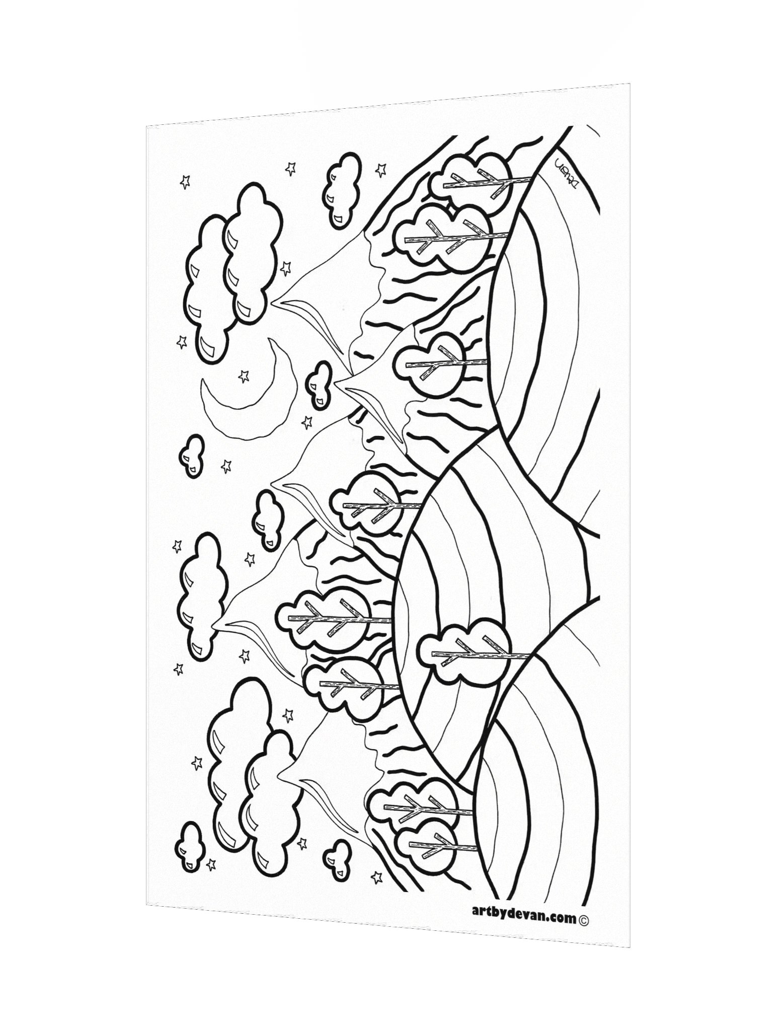 Color Your Own Art: Shiny Mountains product image (3)