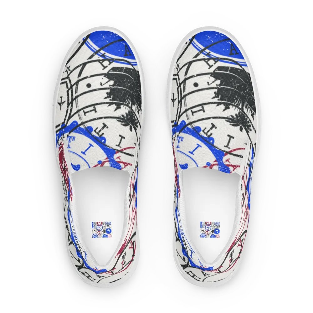 Haiti Stamp Women's Slip-On Shoes product image (3)