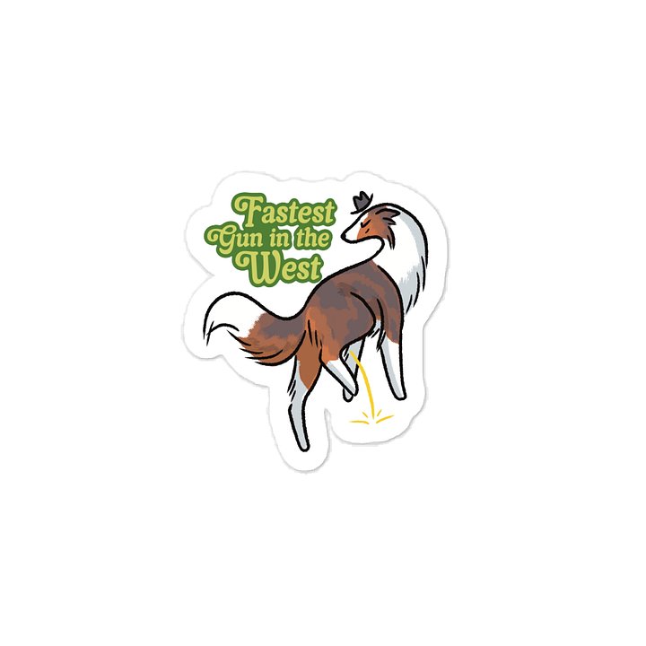Fastest Gun in the West - Irish Marked Brindle - Kiss-Cut Vinyl Sticker product image (1)