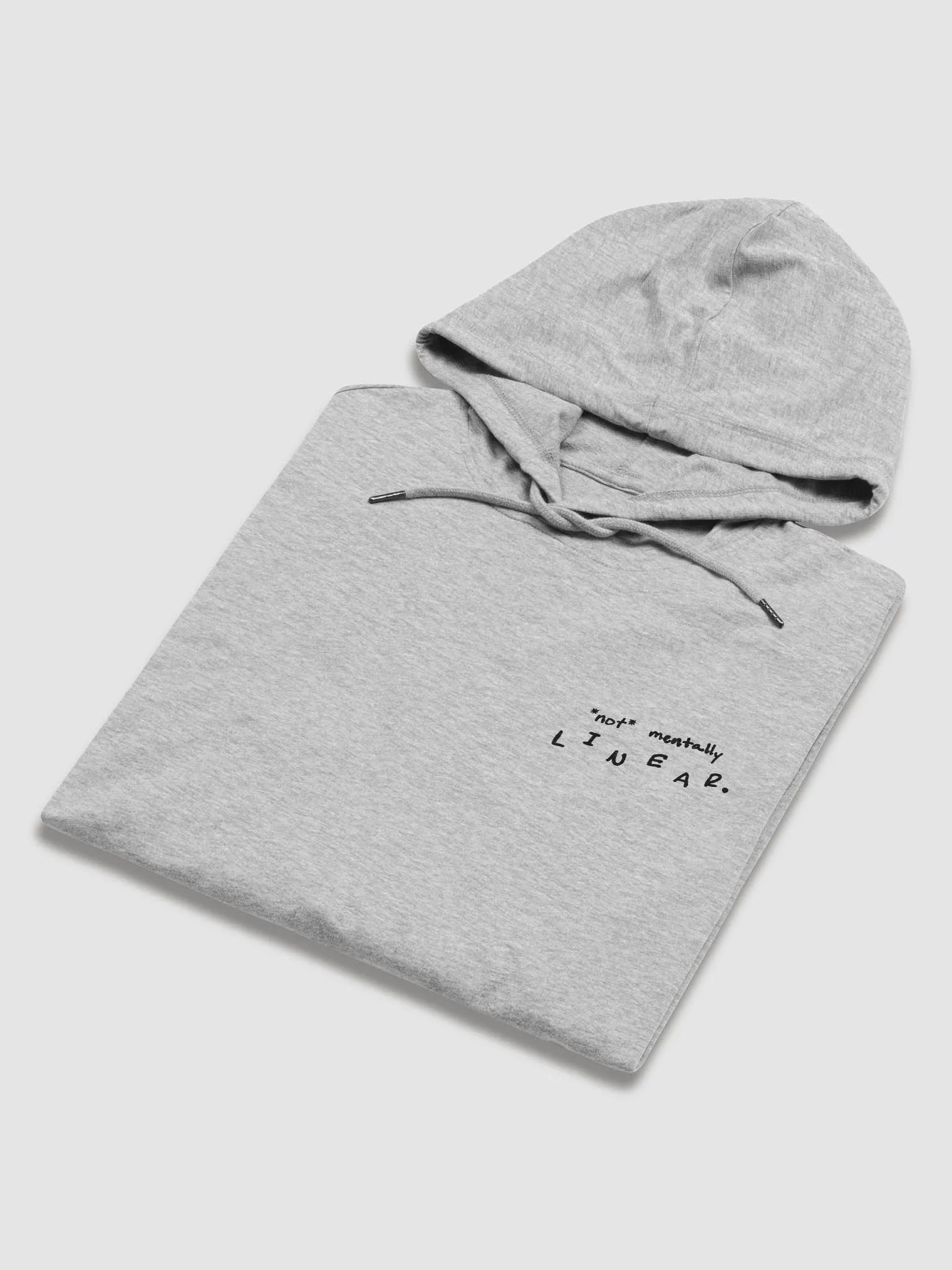 *not* mentally linear (sm. design) printed lightweight hoodie product image (6)