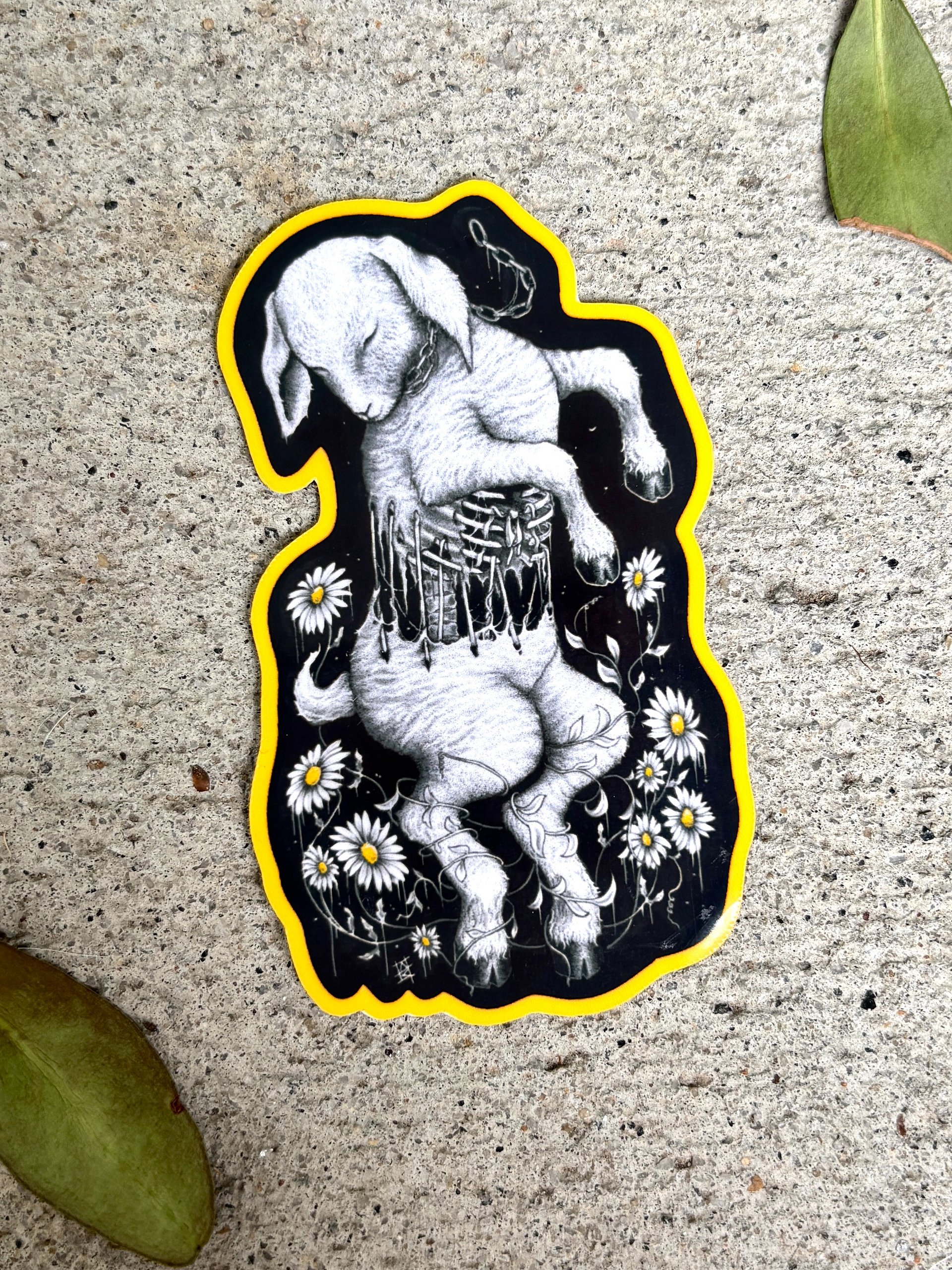 Pushing Up Daisies Vinyl Sticker product image (1)