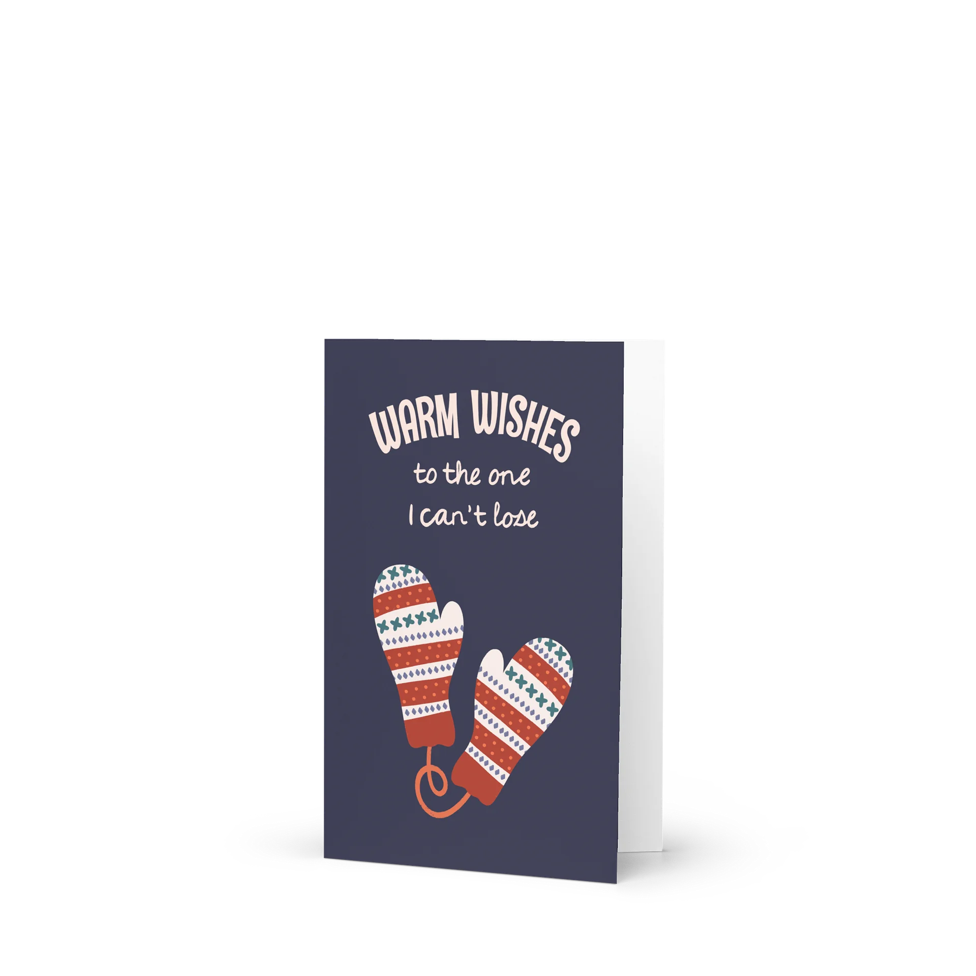 Warm Wishes (to the one I can't lose) Mittens | Rust and Navy product image (1)