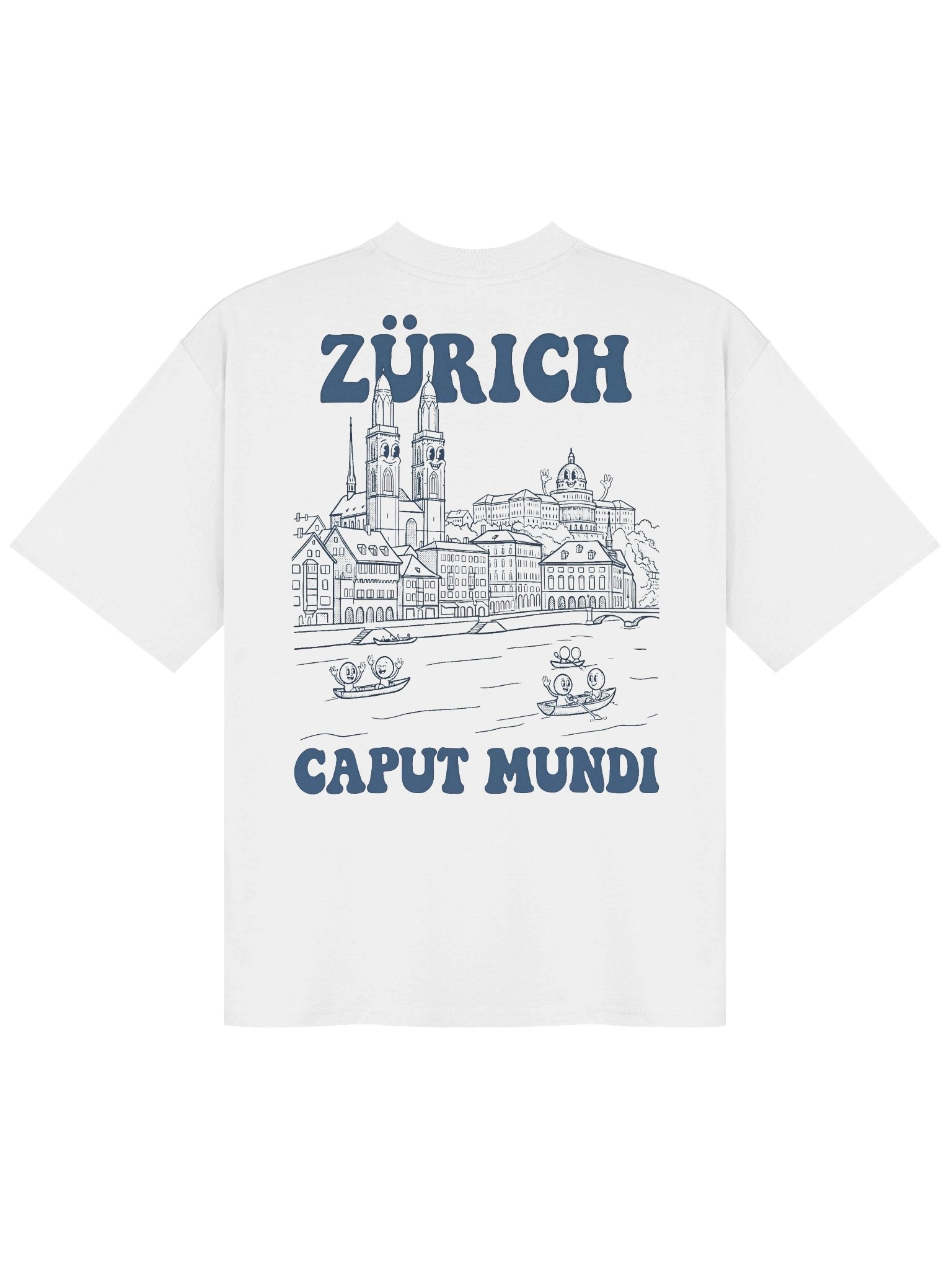 T-Shirt Oversized Zurich Caput Mundi Blue/White product image (1)