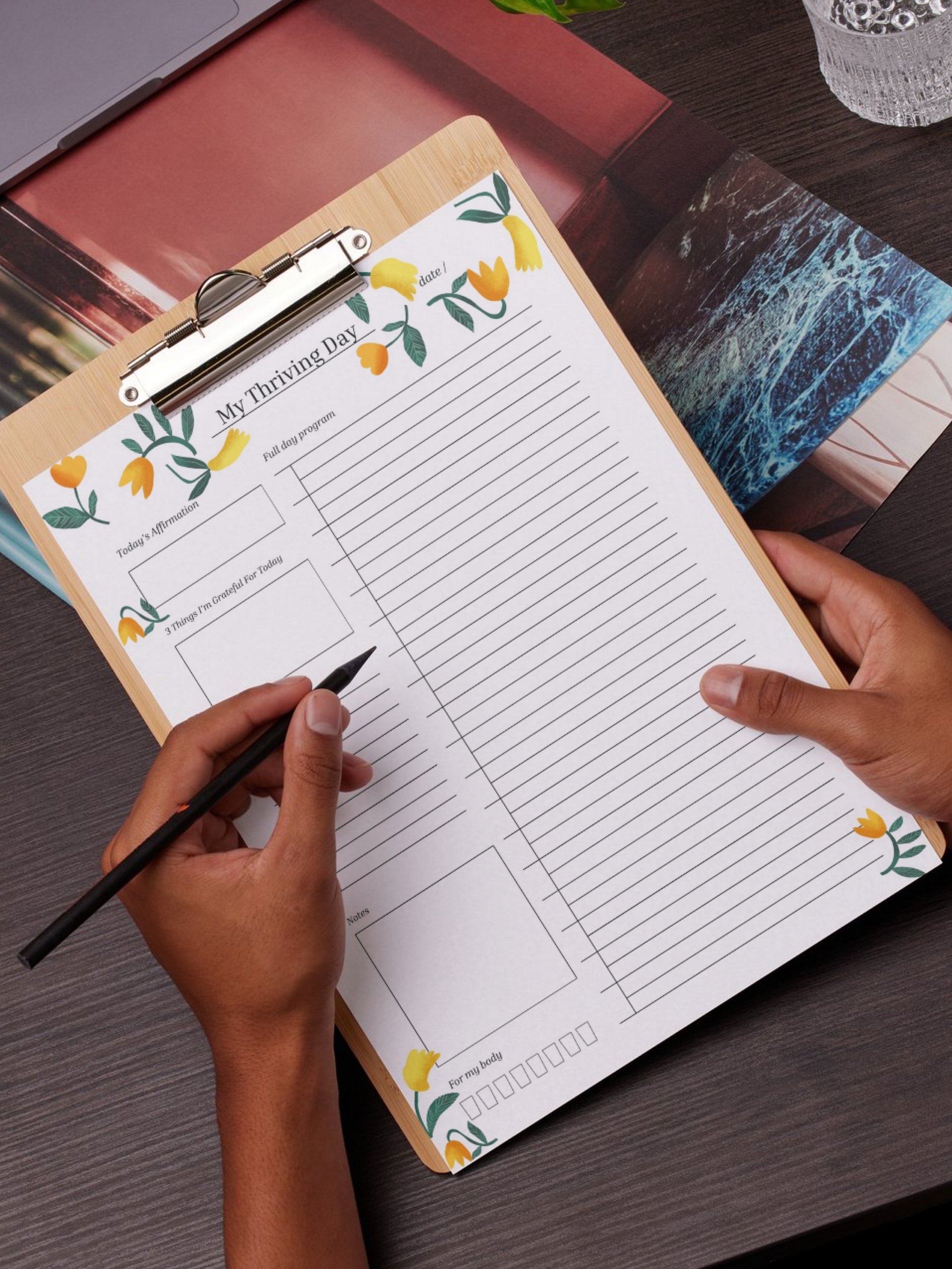 My Thriving Day - Printable Daily Planner | Digital Planner Page Download | Multiple Sizes Included product image (2)