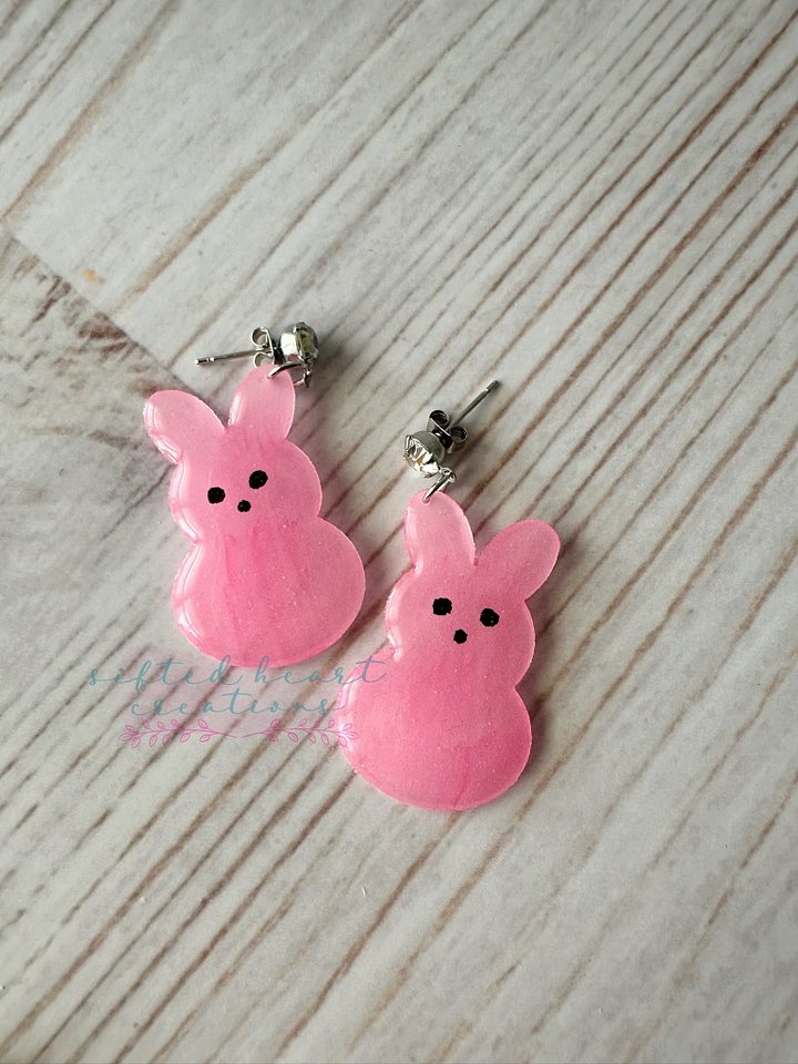 Marshmallow Bunny Earrings product image (1)