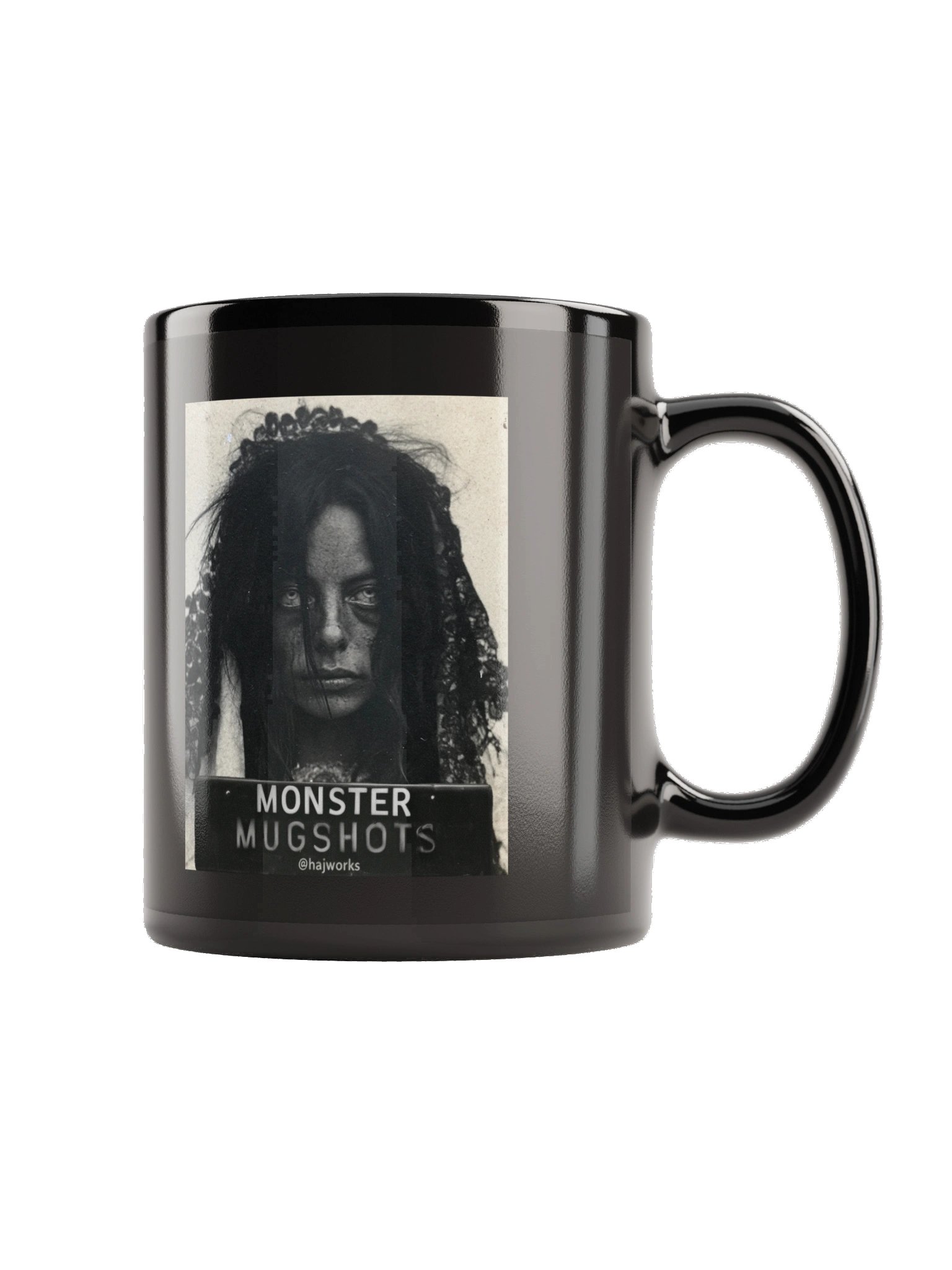 Monster Mugshots No. 007 - Black Ceramic Mug product image (3)