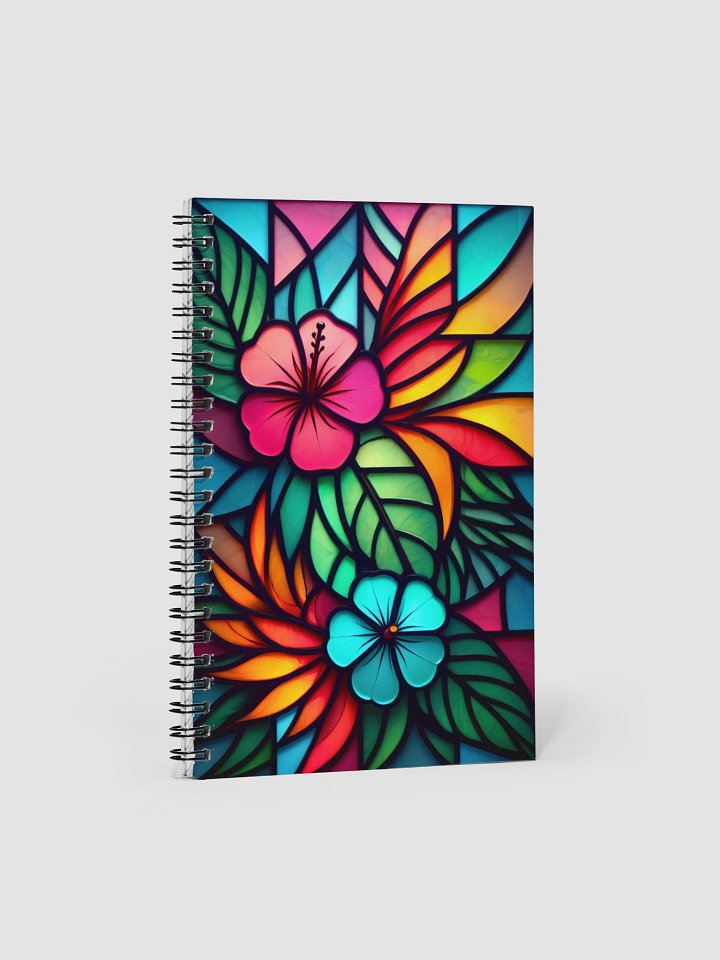 Floral Stained Glass Spiral Notebook product image (1)
