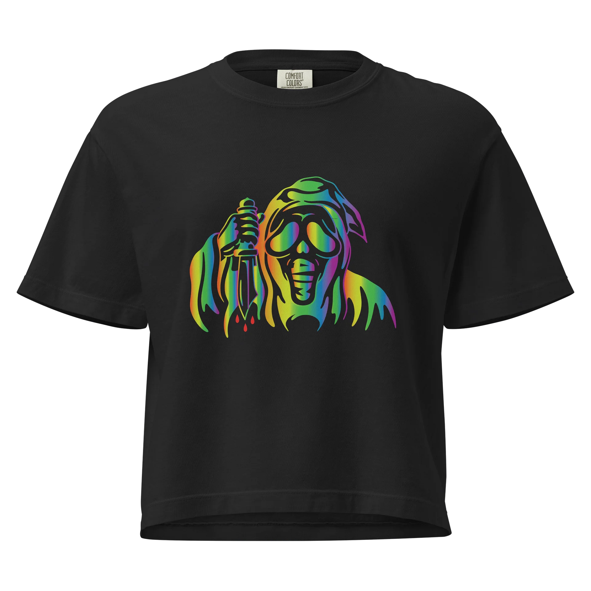 Rainbow Ghost - Ladies Crop product image (1)