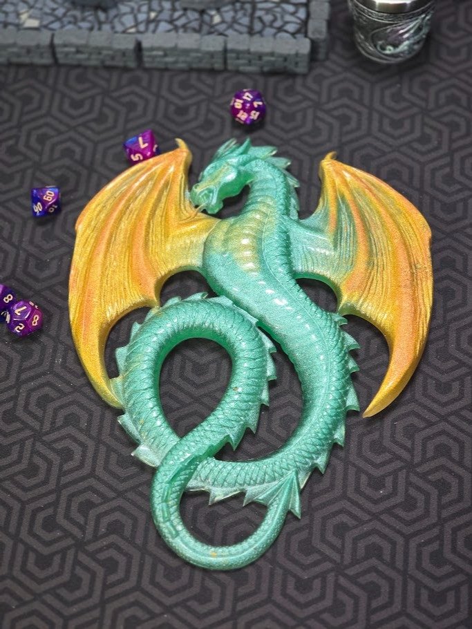 Resin - Crystal Dragon green and gold product image (1)