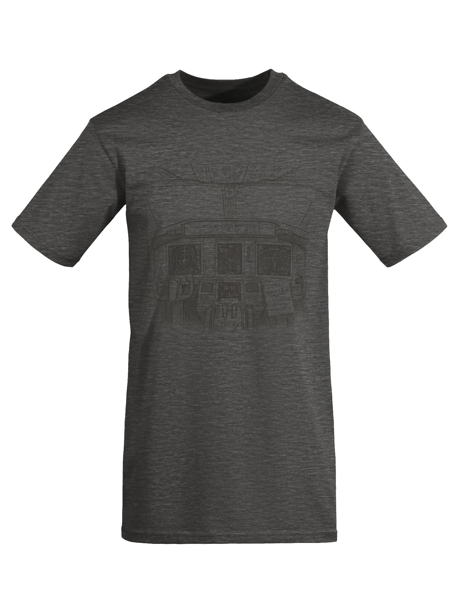 FLIGHT MODE- Washed Cockpit Tee (Charcoal Heather | Cotton Heritage Premium) product image (6)