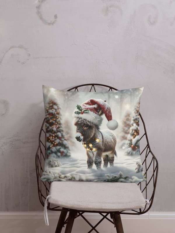 Festive Donkey Wonderland Premium Pillow product image (1)