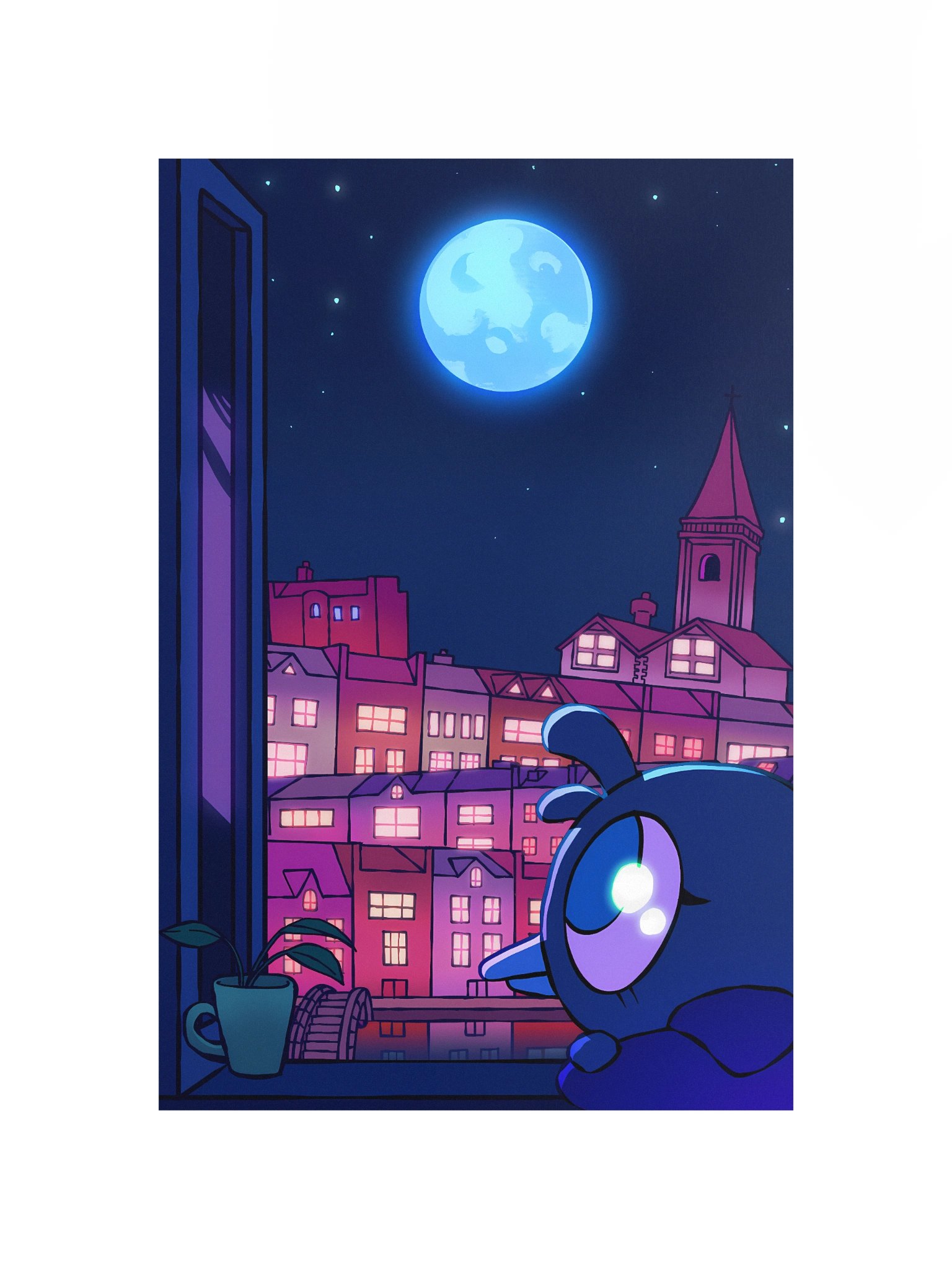 Bird Moonlight City Poster product image (4)
