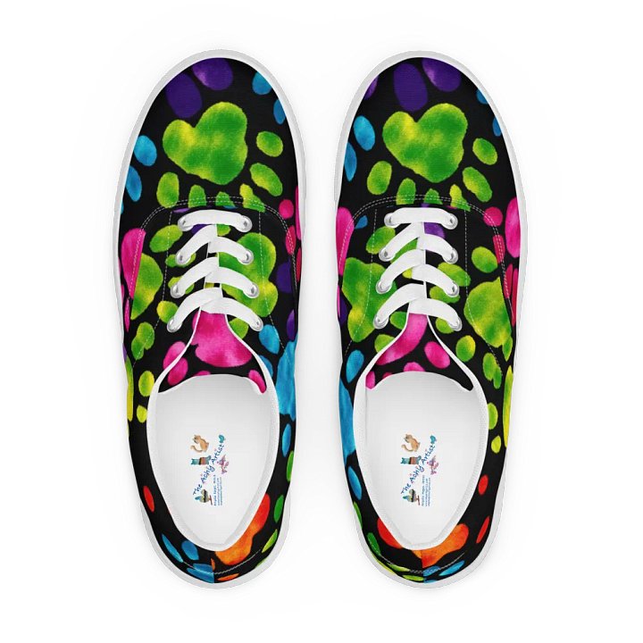 Colorful Pawprint Lace-Up Shoes product image (2)