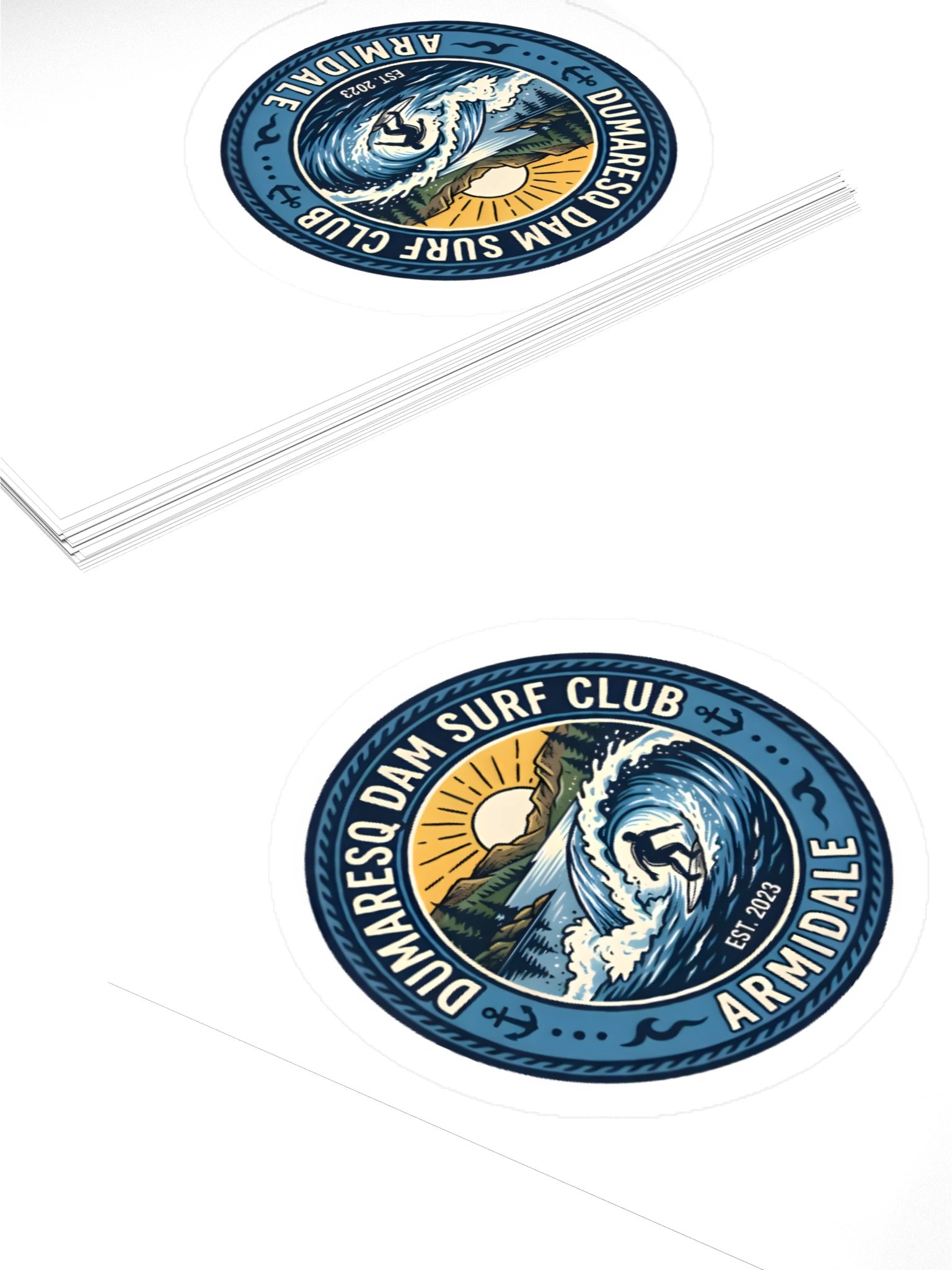 Dumaresq Dam Surf Club Kiss Cut Stickers product image (16)