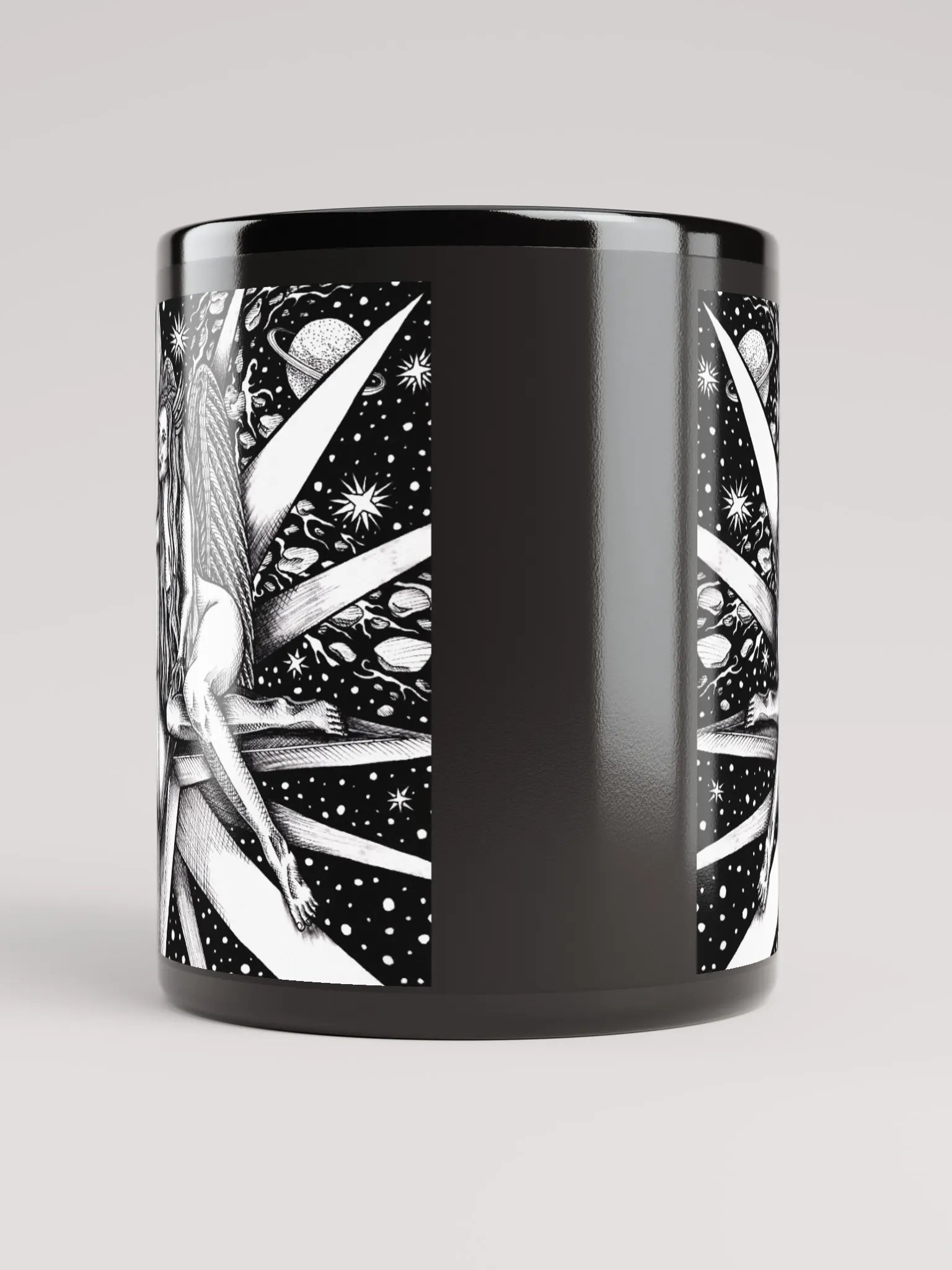 Virgo Zodiac, Black Glossy Mug product image (10)