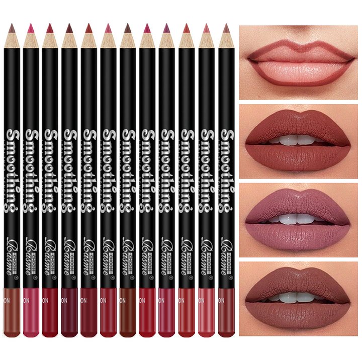 12-Shade Waterproof Matte Lip Liner Set product image (1)