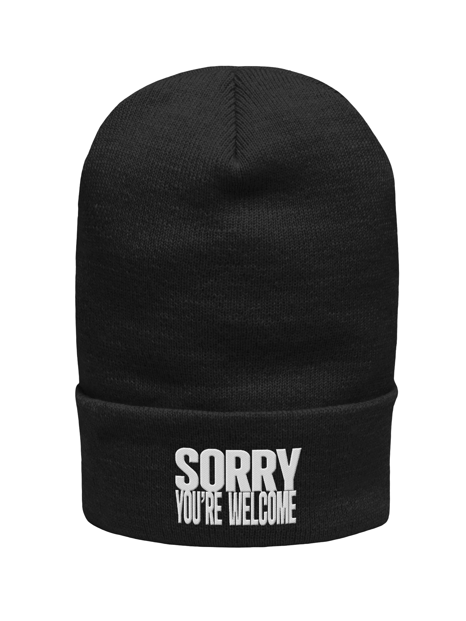Sorry, You're Welcome (Embroidered Beanie) product image (1)