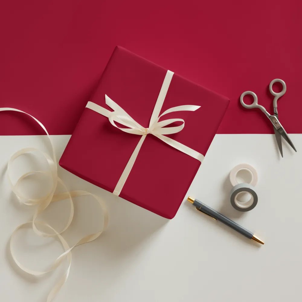 Mixed (Red, Green, Champagne) Solid Holiday Christmas Wrapping Paper Sheets (3) product image (5)