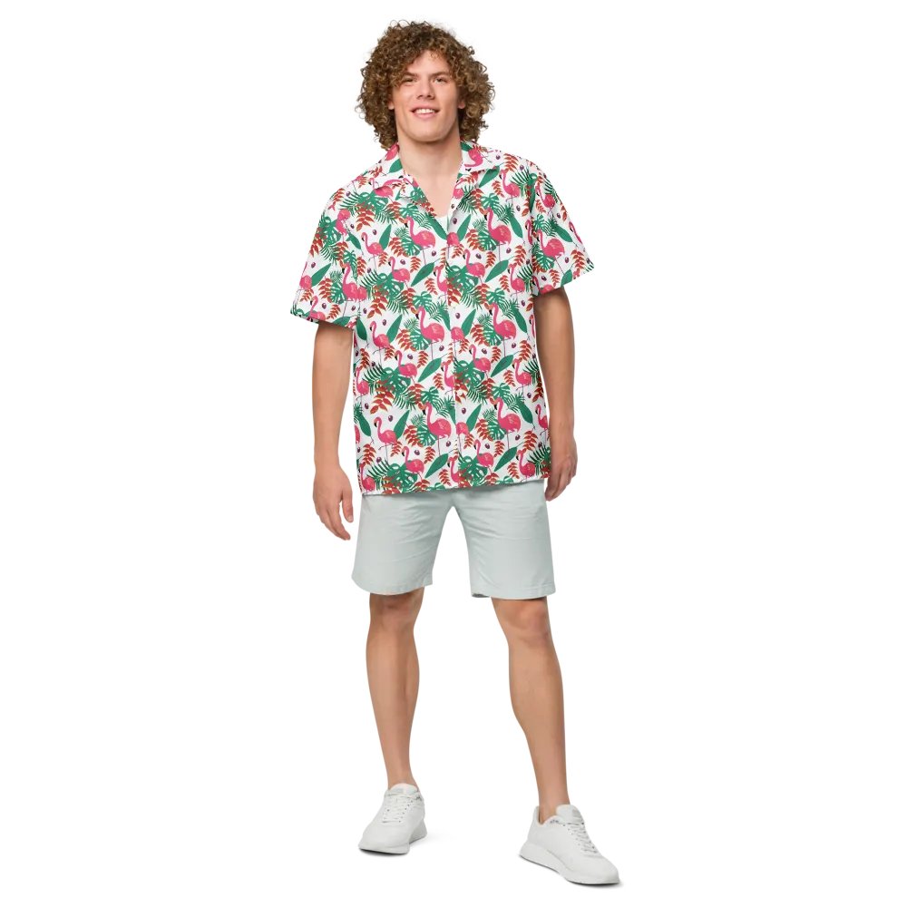 Flamingo Tropical Vibes Hawaiian Shirt product image (4)
