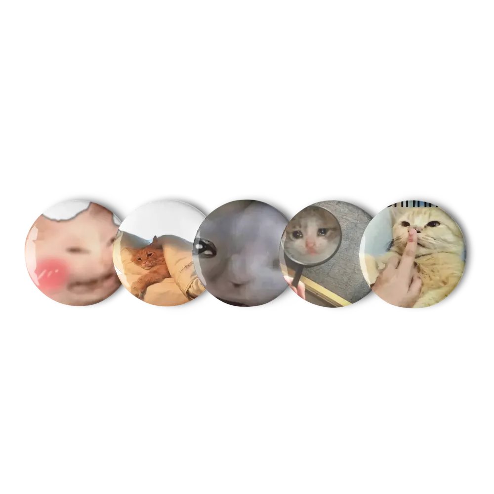 Set of Pin Buttons: Meme Cats 43 product image (3)