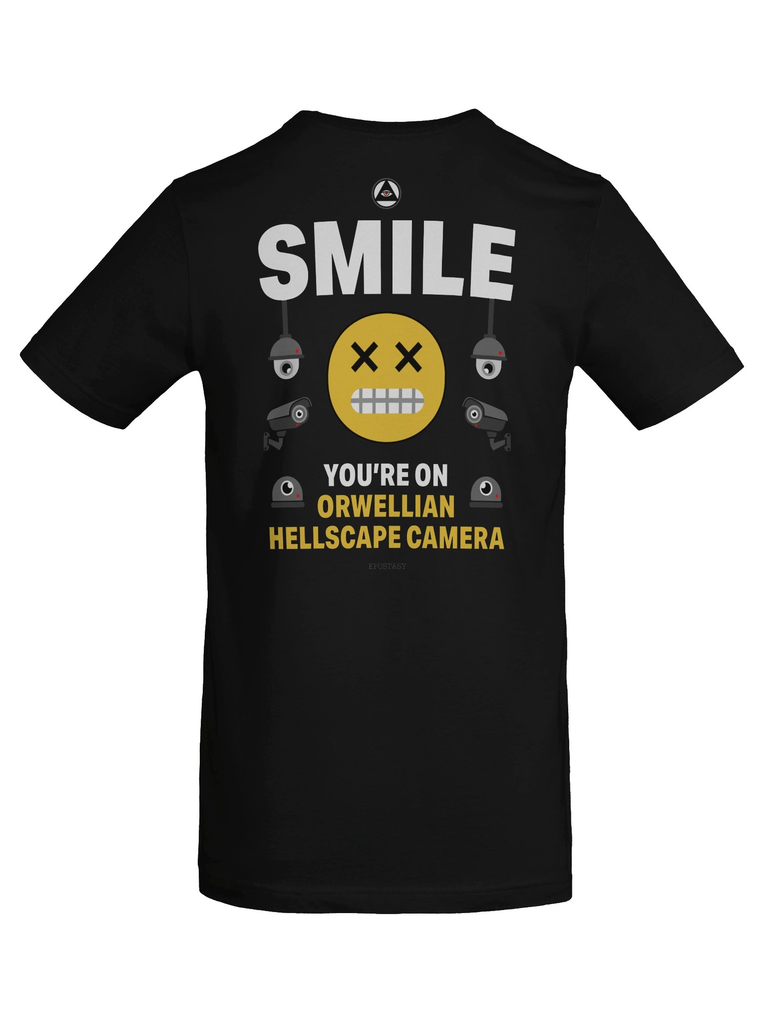 Orwellian Hellscape Back-Print Black Shirt product image (6)
