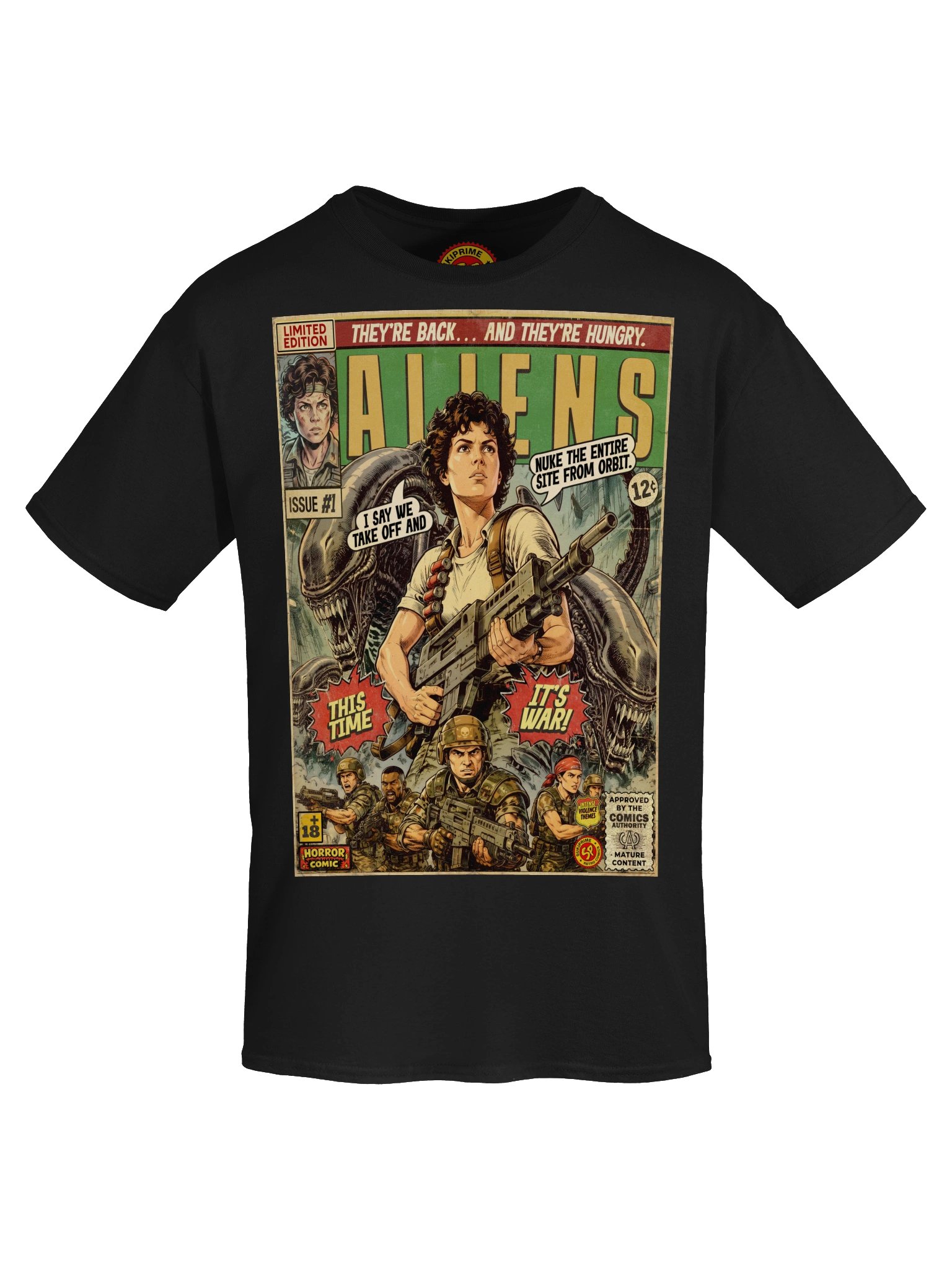 Aliens Movie Comic Art T-Shirt product image (5)
