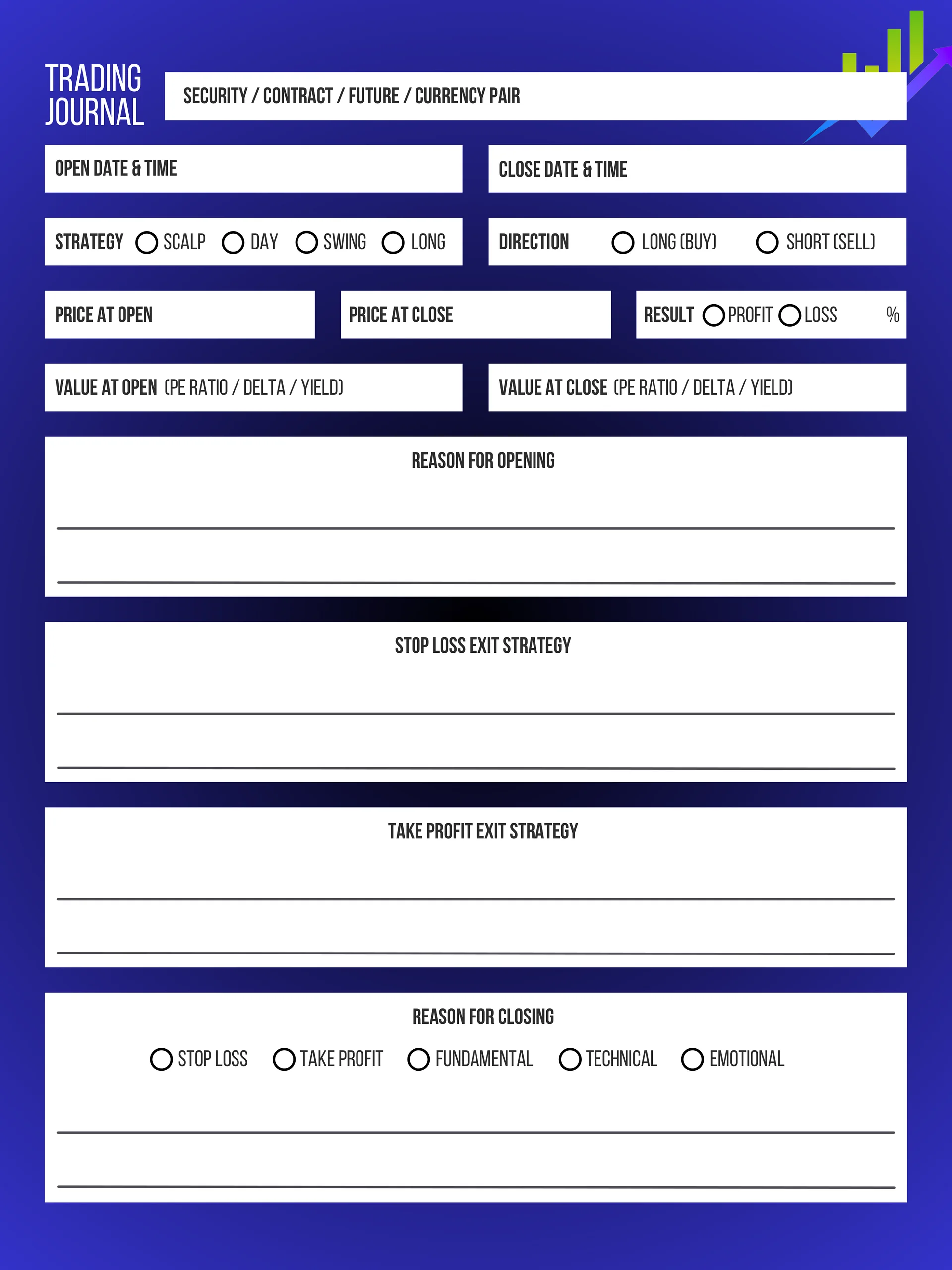 Trading Success Journal - PDF product image (6)