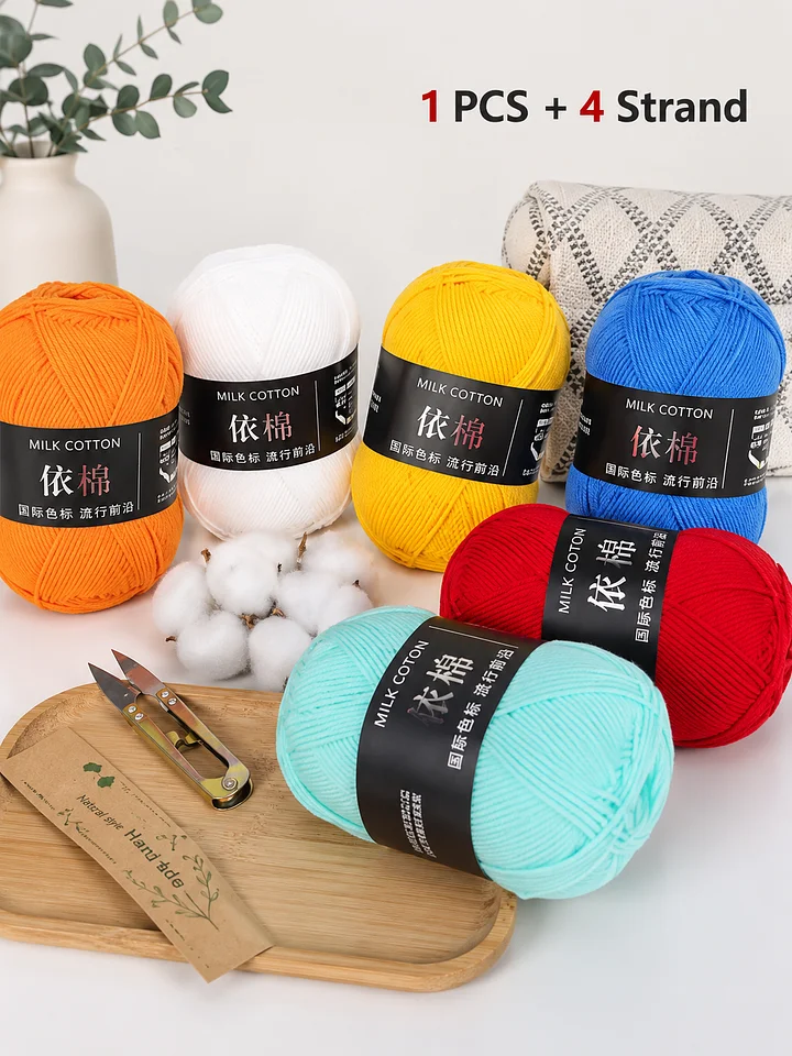 4-Ply Milk Cotton Yarn (86 Colors) product image (1)