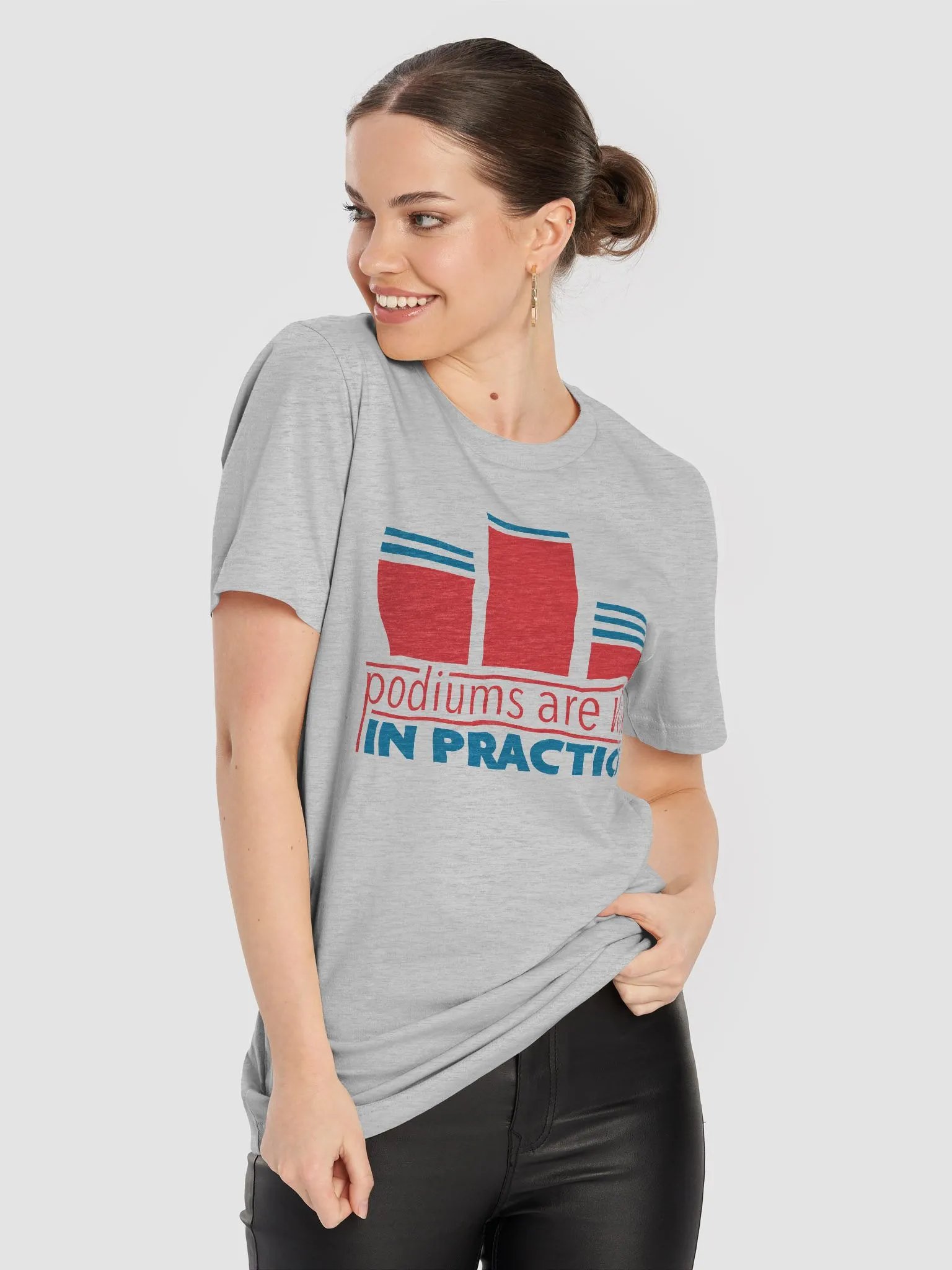 Podiums Are Won In Practice Tee: Orange & Blue product image (8)