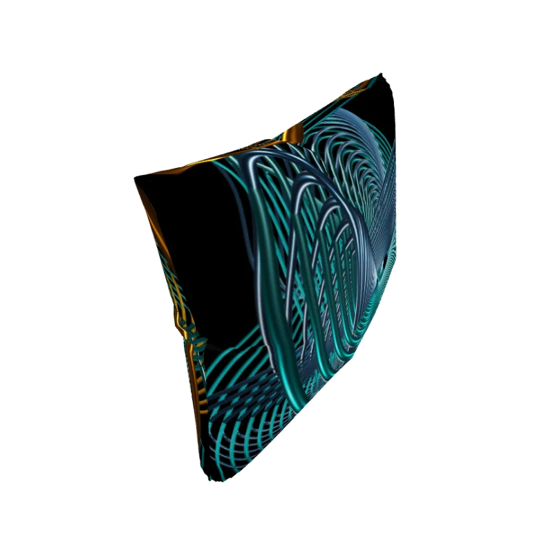 Oscilloscopic Dance 1+2 - Lissajous Figures Mathematical Art Pillow product image (3)