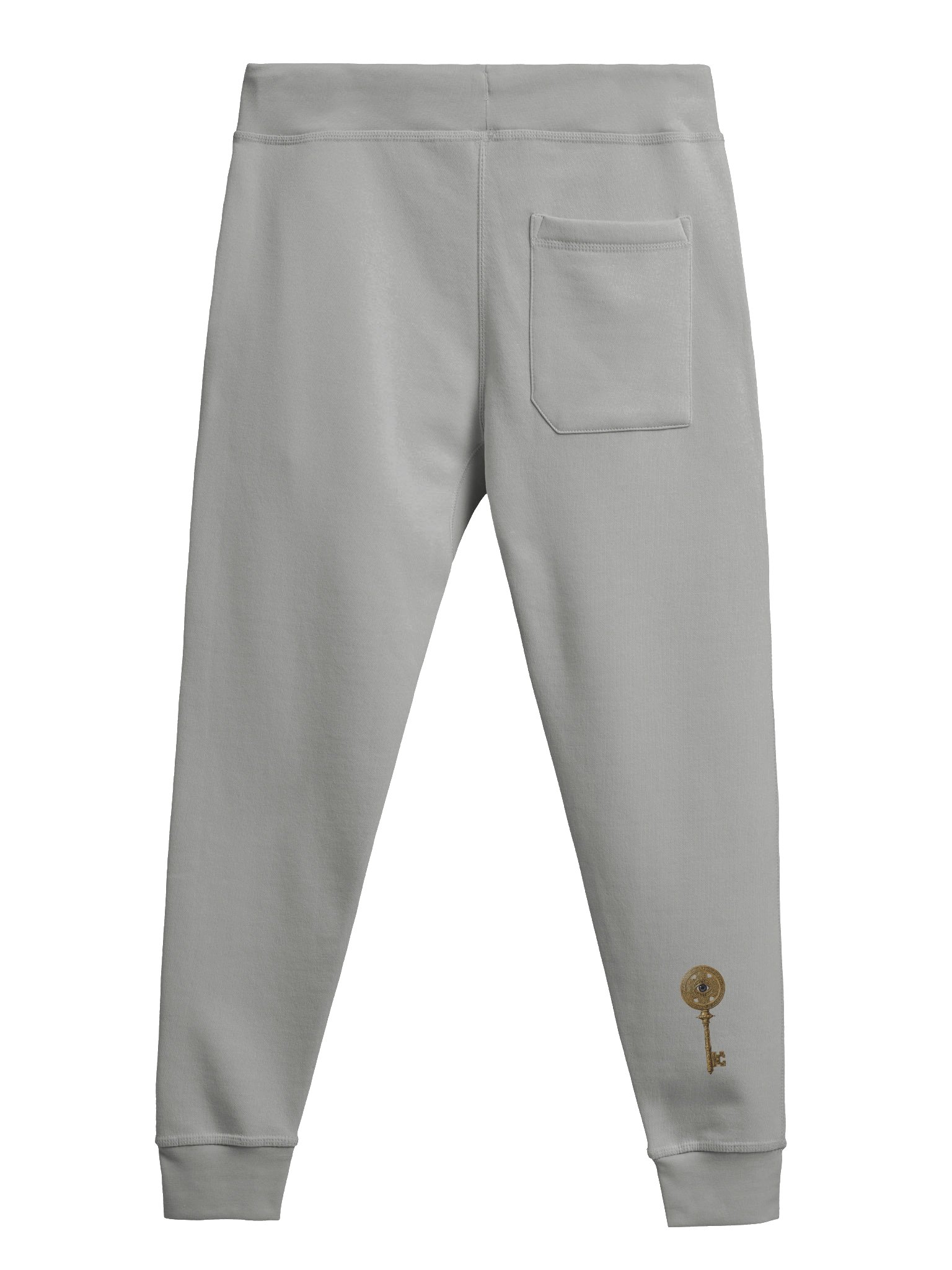 The Gatekeeper’s Key Fleece Joggers – Front Thigh & Back Lower Leg Print | Heather Grey product image (2)