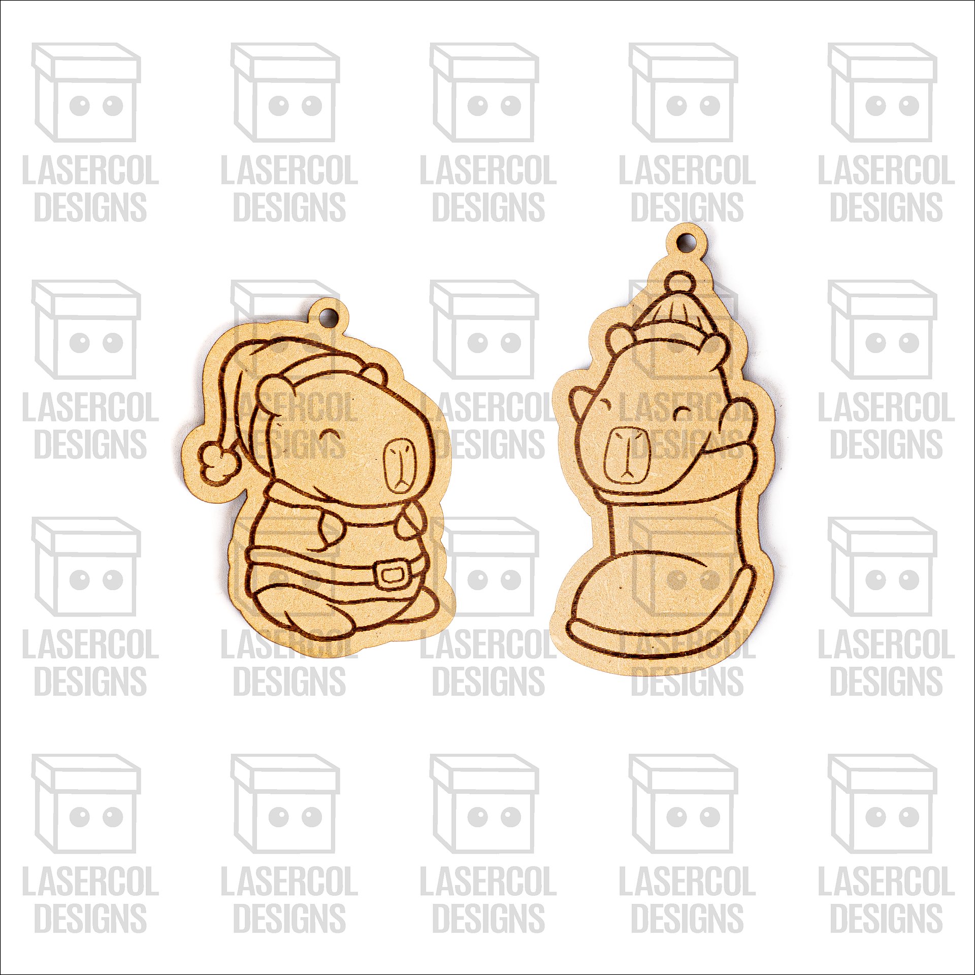 Christmas Ornaments - Laser Cut Files Capybara product image (10)