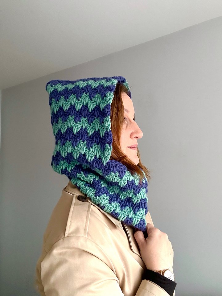 Crochet Hooded Cowl PDF Pattern product image (2)