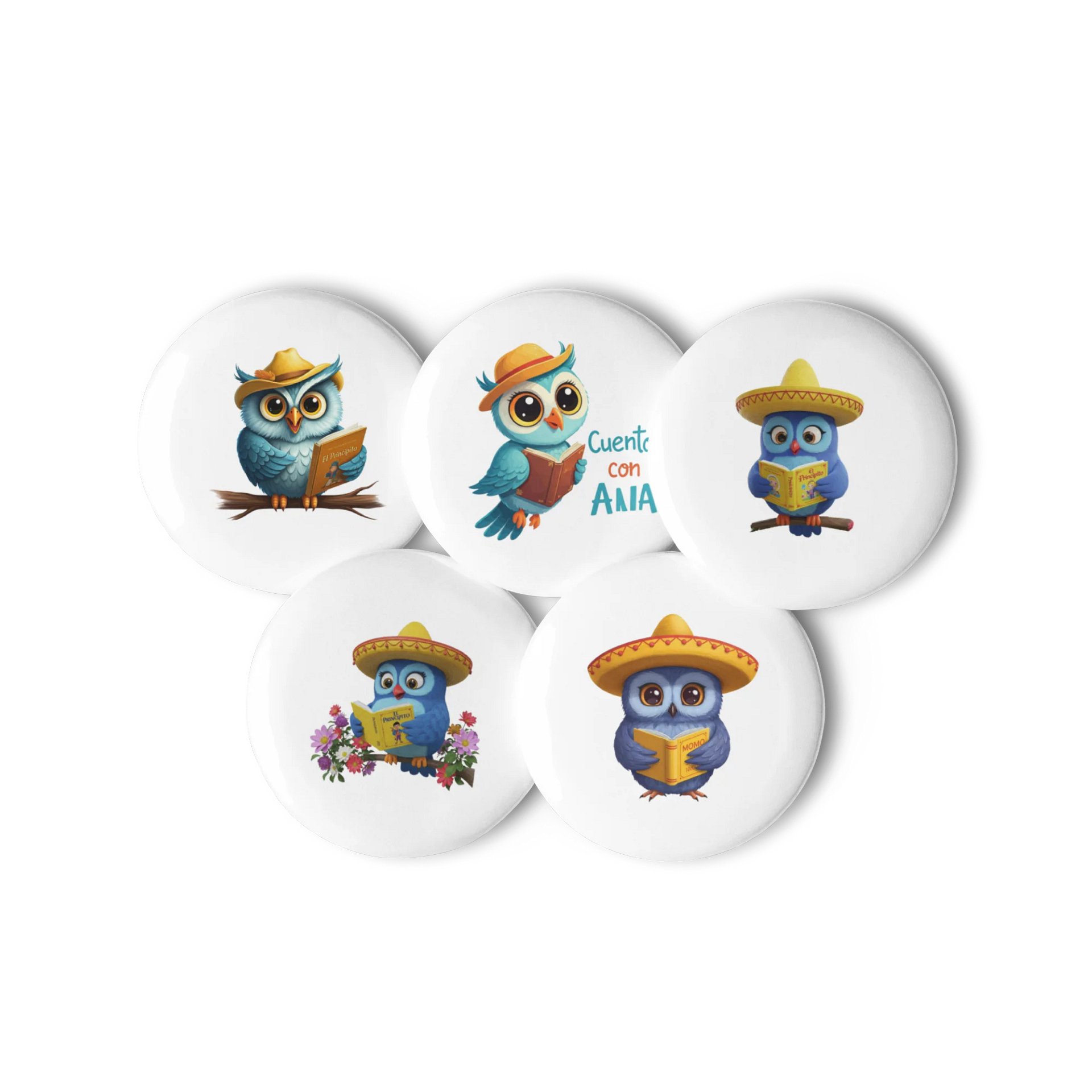 Wise Owl Reading Collection - Pin Button Set product image (3)