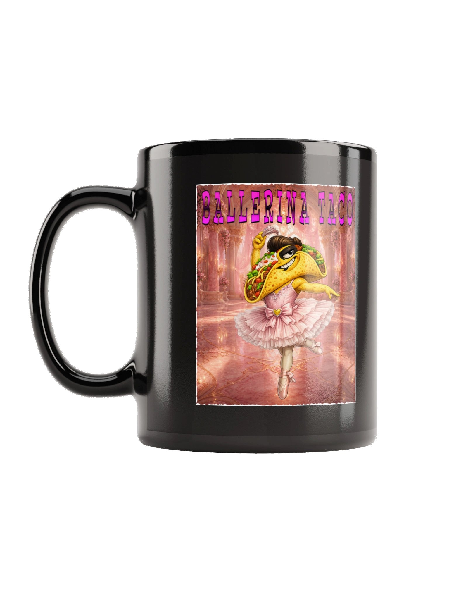 Ballerina Taco Black Mug product image (2)
