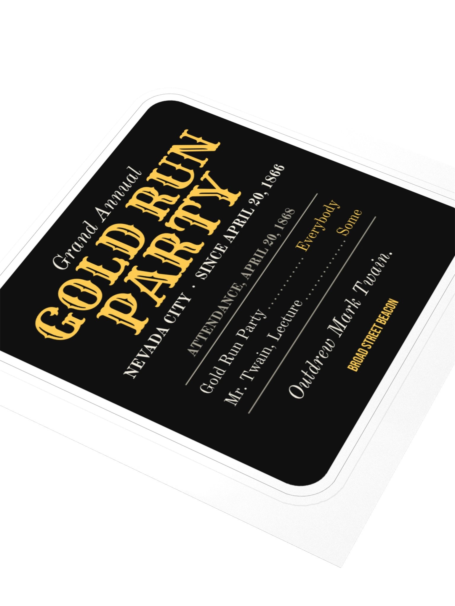 Gold Run Party Sticker product image (3)