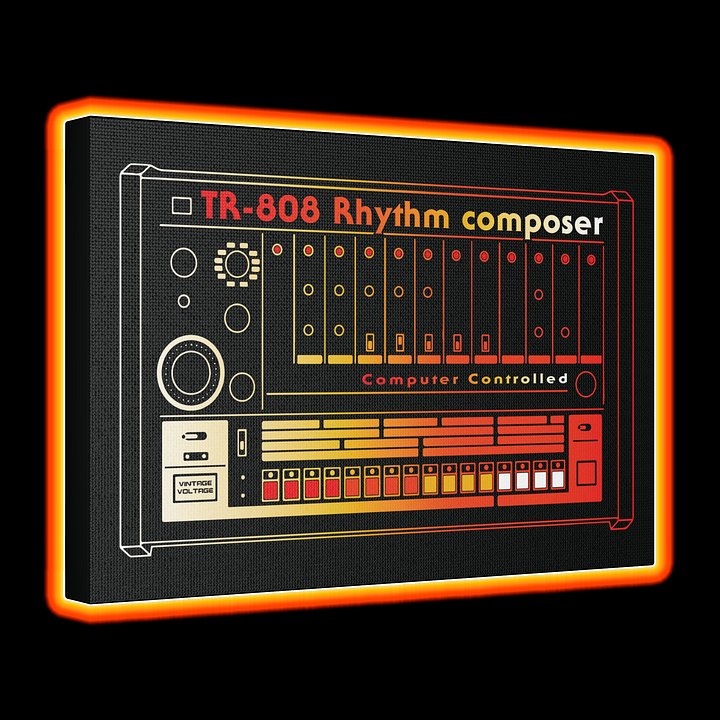 808 Canvas Wall Art - Roland TR-808 Rhythm Composer (Vintage Drum Machine) product image (9)