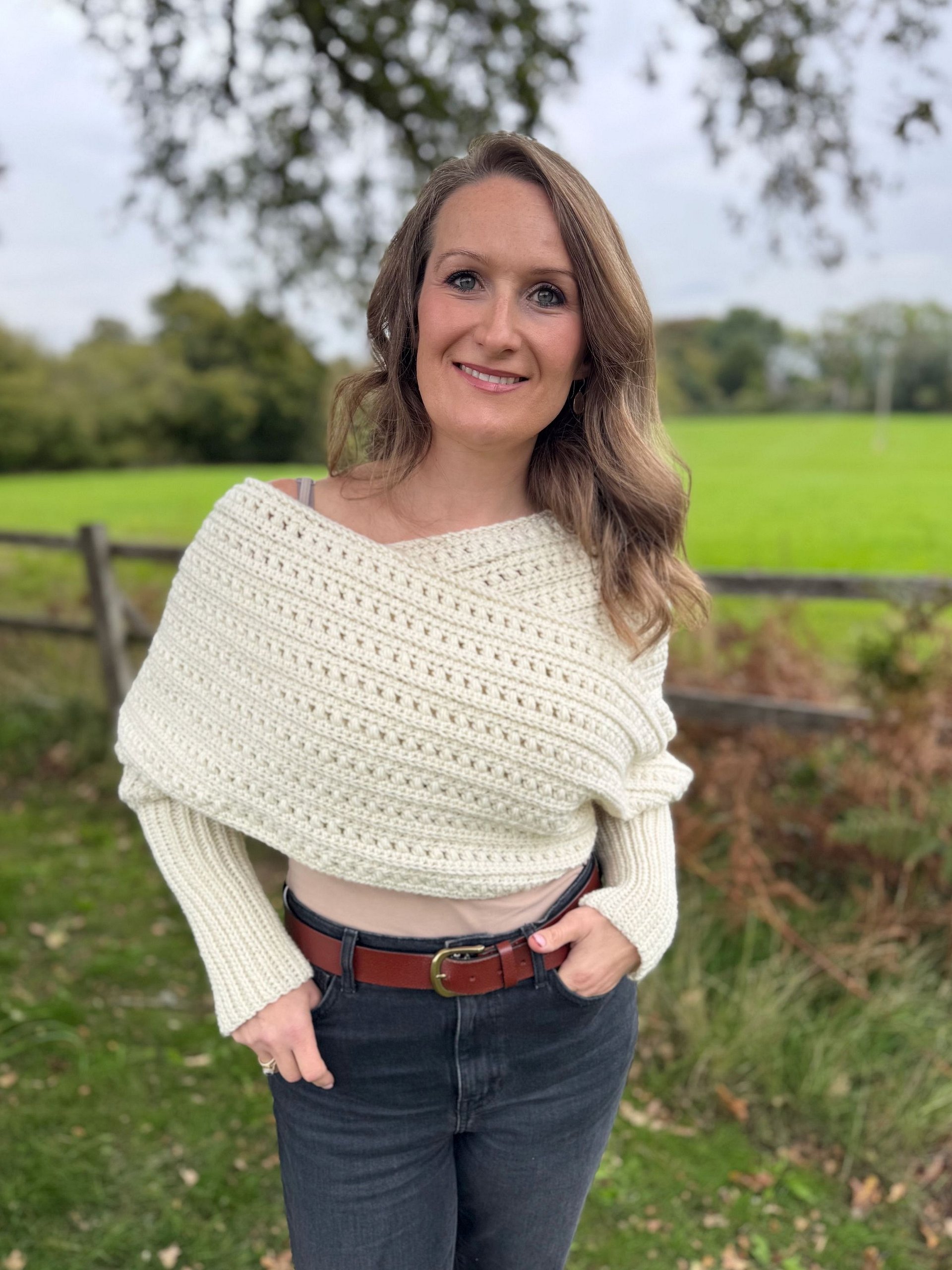 Crochet Sweater Scarf With Sleeves product image (10)