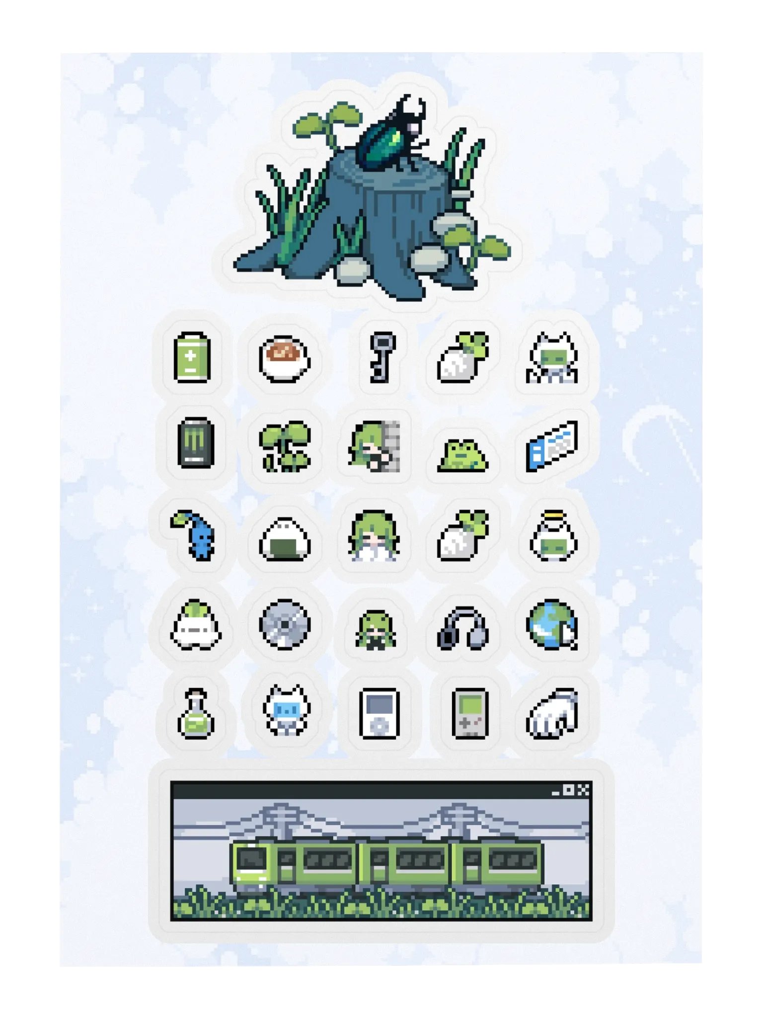 Mini Pixel Sticker Sheet product image (1)