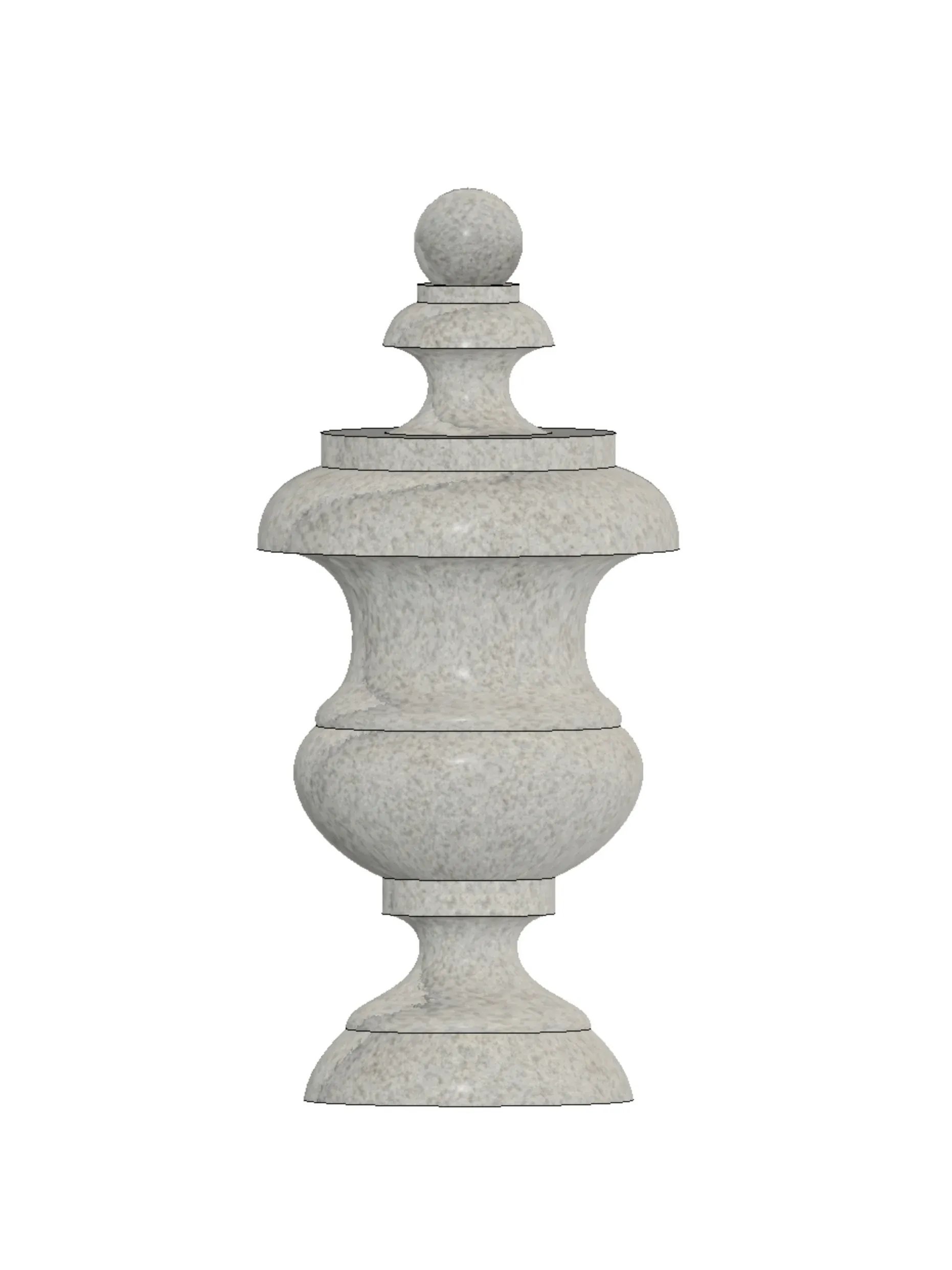 Cemetery Urn V4 3D Model product image (1)