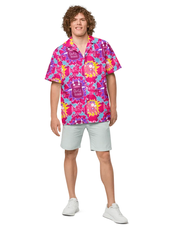 Gleeful Beasts Hawaiian Shirt - Full Color product image (8)
