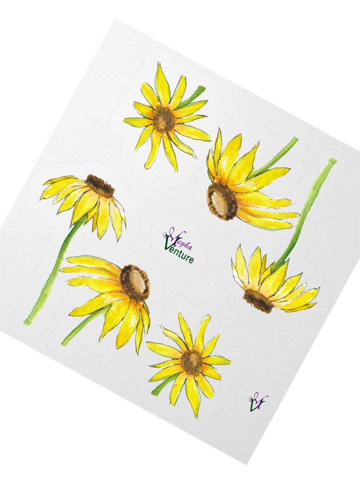Yellow Coneflowers Sticker product image (2)