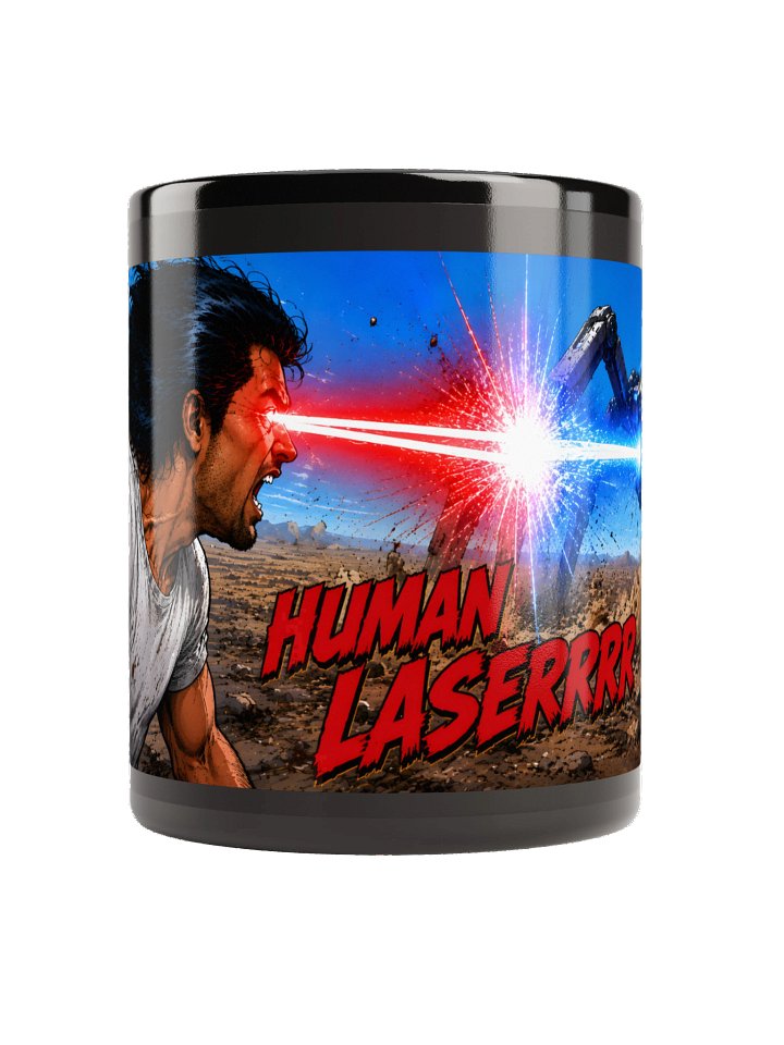JR4 Human Laser Coffee Mug (BLACK) product image (2)