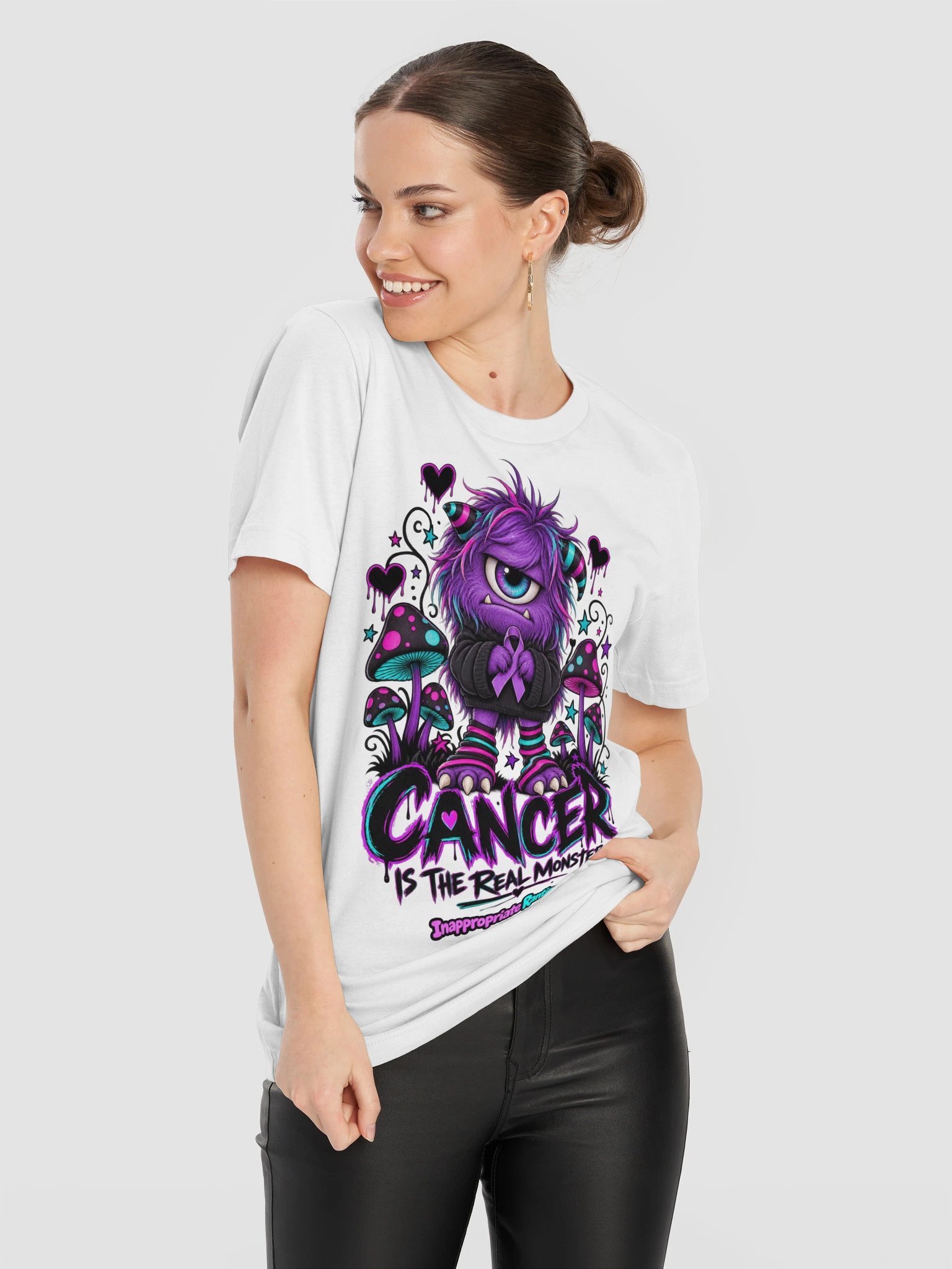 Cancer Is The Real Monster Tee product image (101)
