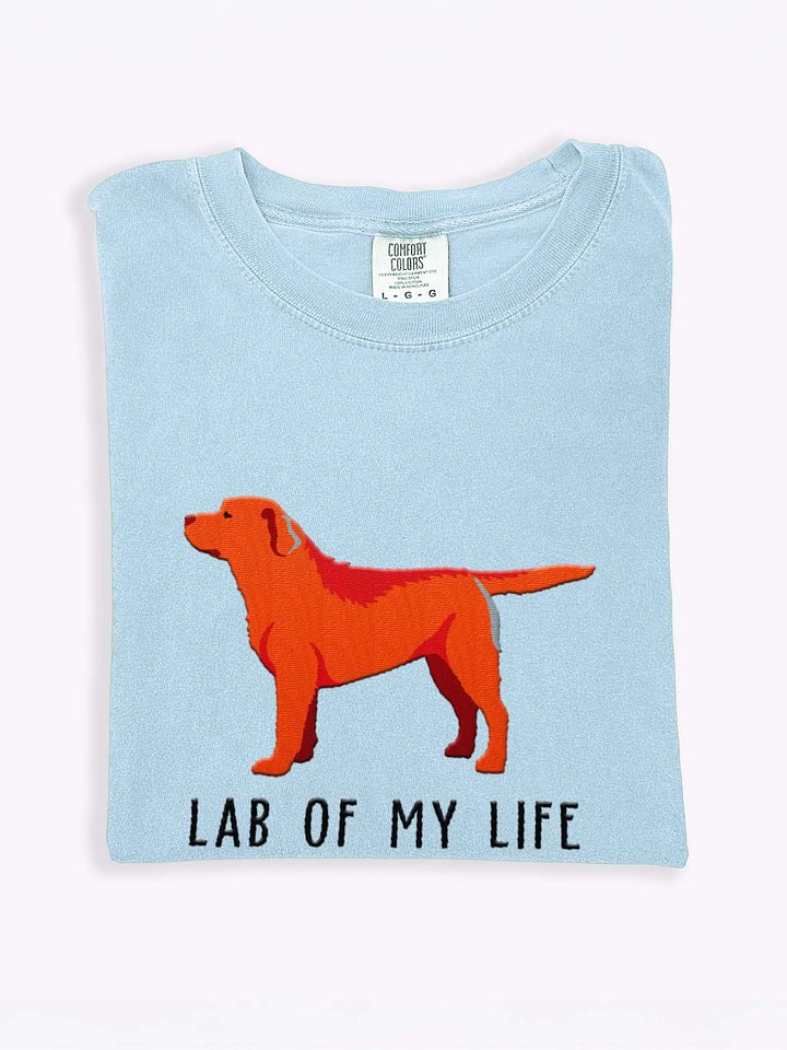 Lab of My Life T-Shirt(Embroidered) of a Labrador Retriever(Fox Red) product image (2)