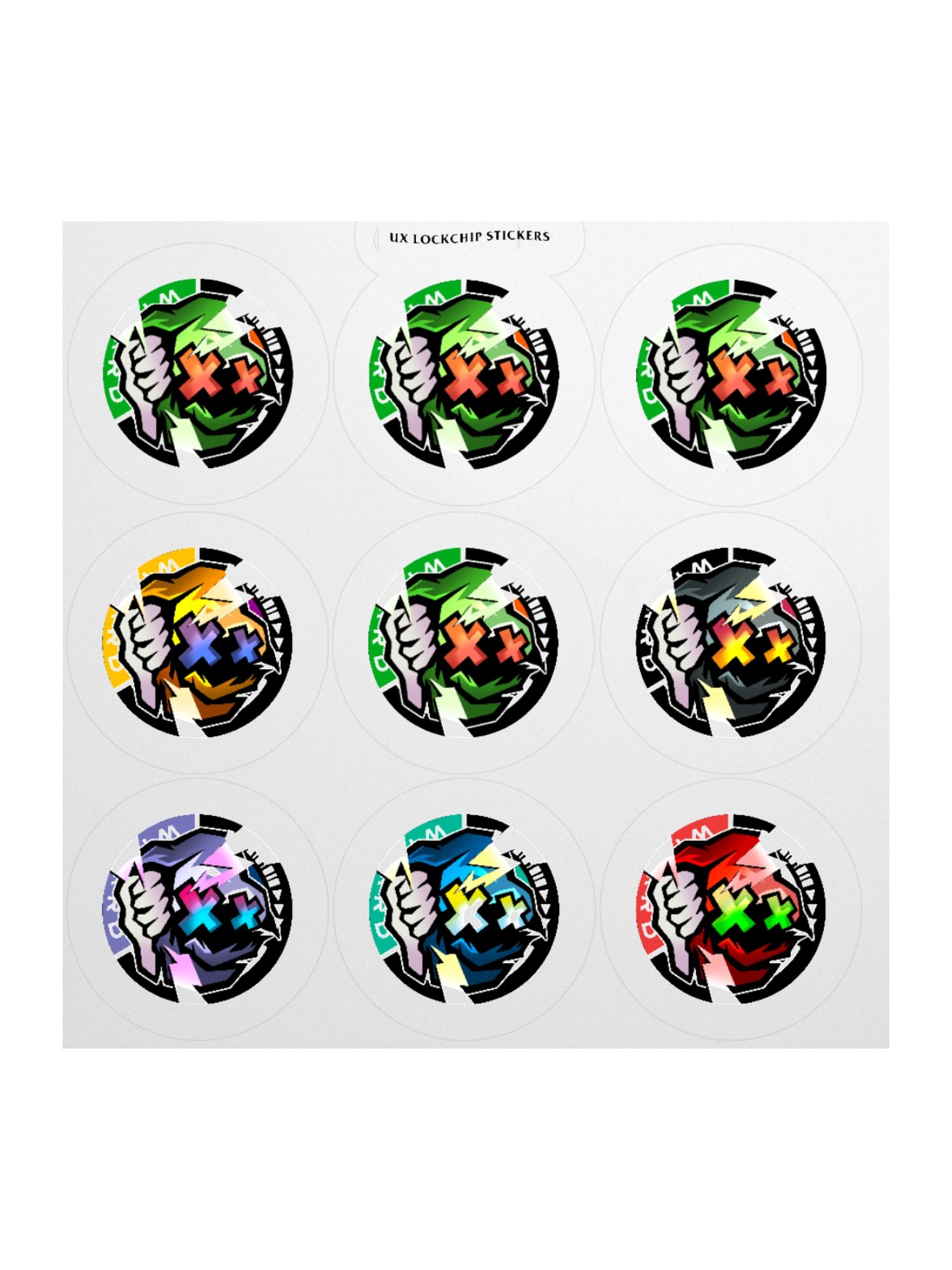 The UX Lock Chip Sticker Pack product image (1)