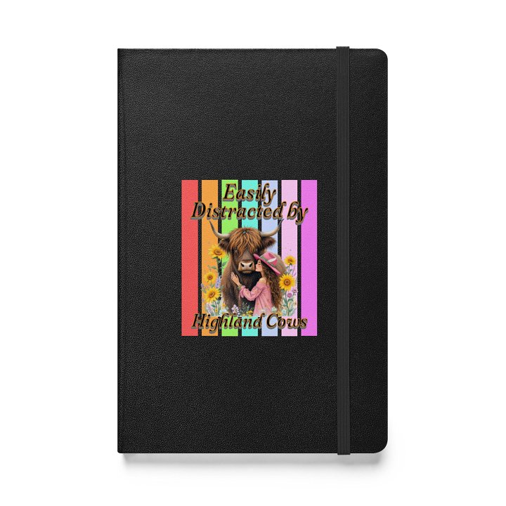 Easily Distracted By Highland Cows Hardcover Journal product image (1)