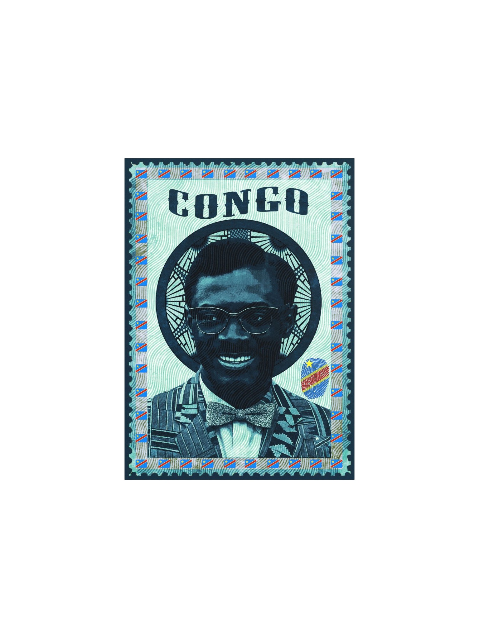 Patrice Lumumba Poster – Vintage Postage Stamp Art | Congo DRC Pan-African Print product image (3)