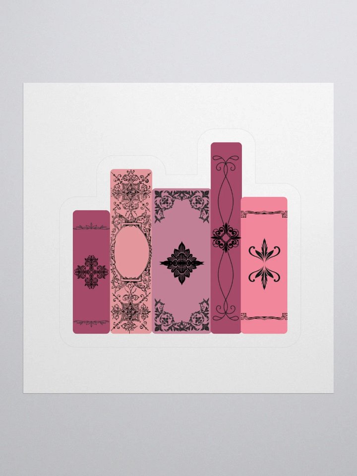 Pink Book Spines Sticker product image (1)