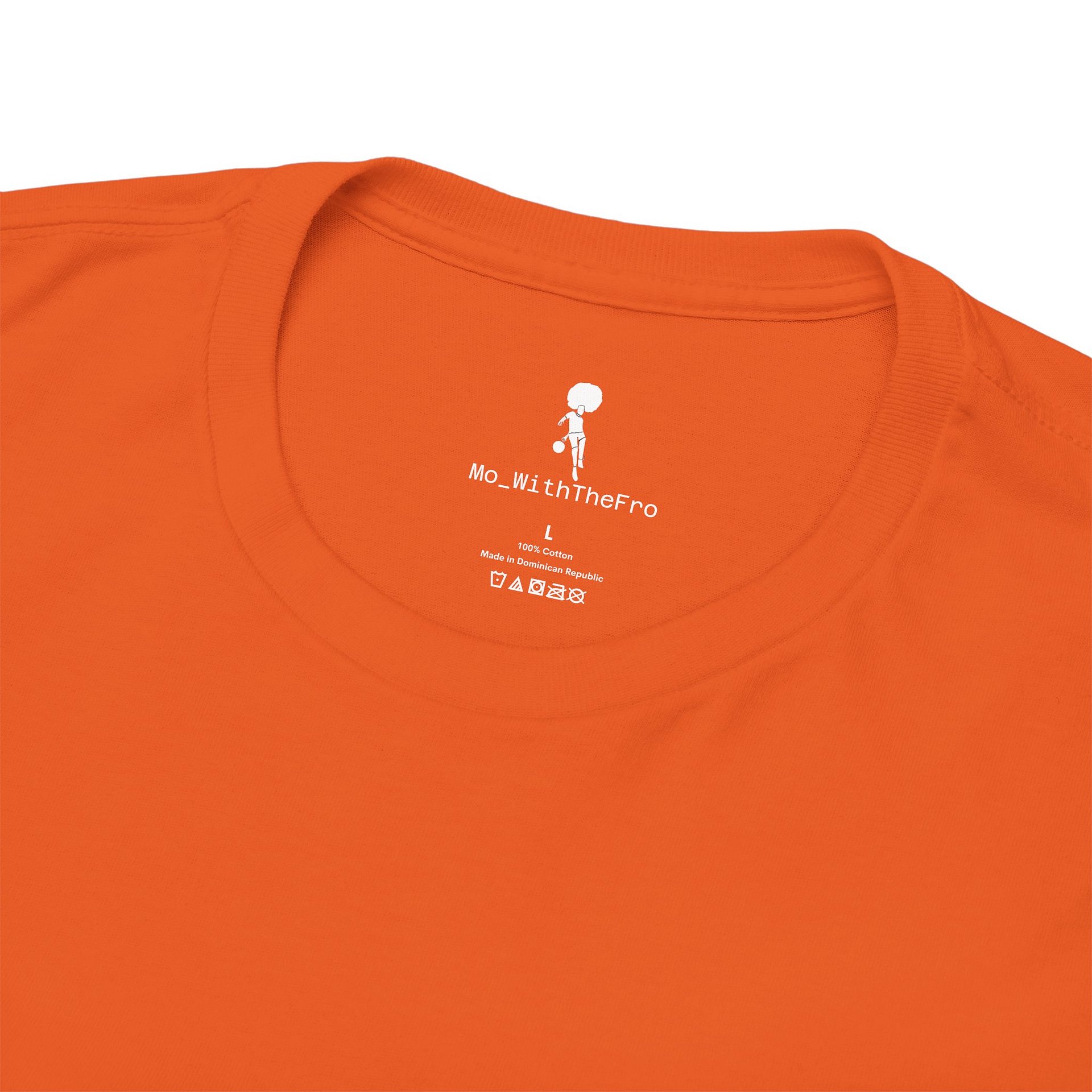 Mo_WithTheFro Cotton T-Shirt With White logo Orange product image (3)